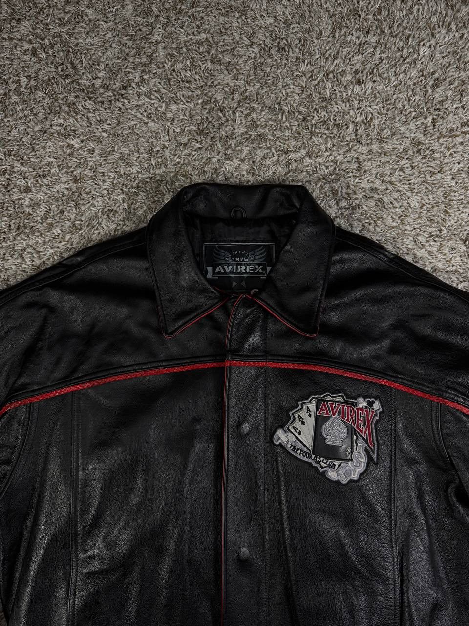 Avirex Vintage Avirex King Casino All Leather Stadium Bomber Jacket Size US XXL / EU 58 / 5 - 3 Thumbnail