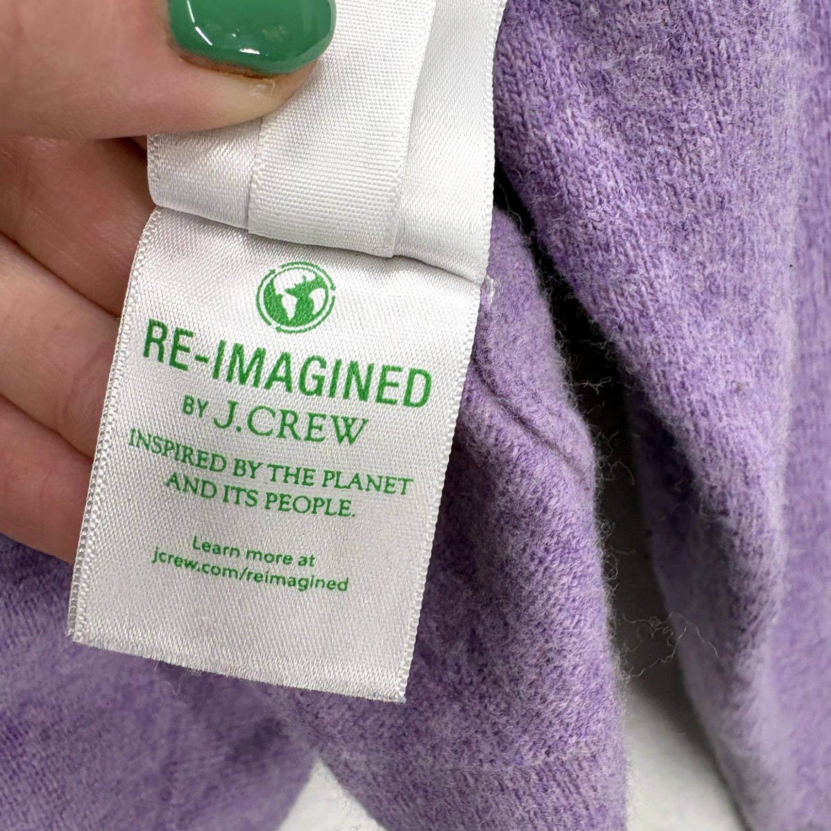 J.Crew J.CREW Sweater Womens XL Purple Knit Pullover Crew Neck Raglan Sleeves Tight-Knit Cotton Wool Polyamide Classic Casual Turtleneck? Size XL / US 12-14 / IT 48-50 - 7 Thumbnail