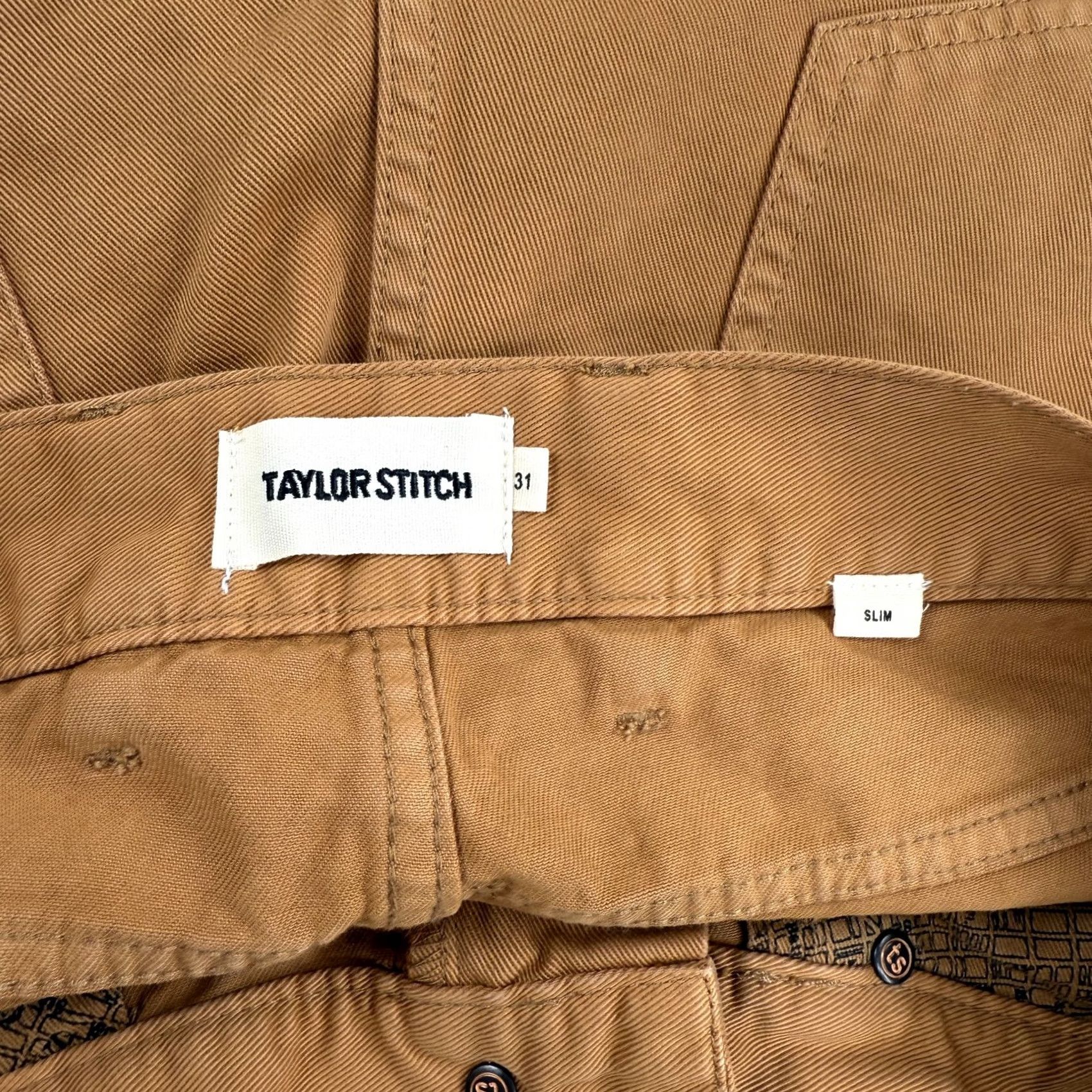 Taylor Stitch Taylor Stitch Pants Mens 31 Slim Fit Chino Casual Brown Cotton Straight Mockile? Size US 31 - 7 Thumbnail