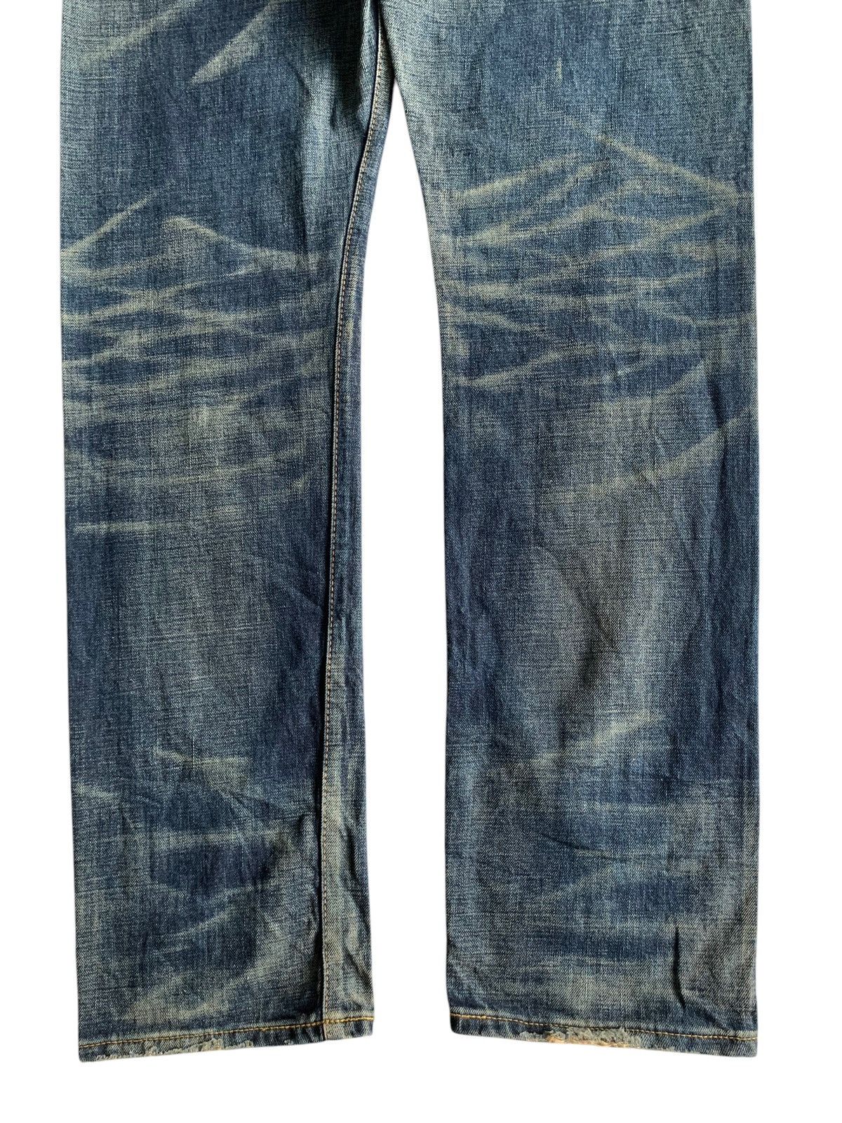 Edwin Rare💥EDWIN 5052RV SELVEDGE RUSTY MUDMAX DISTRESSED DENIM Size US 33 - 7 Thumbnail