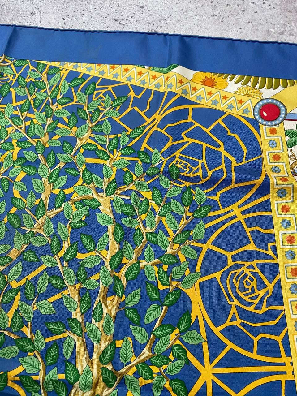 Hermes Vintage Hermes 90’s Axis Mundi Central Scarf Silk Ladies Size ONE SIZE - 10 Thumbnail