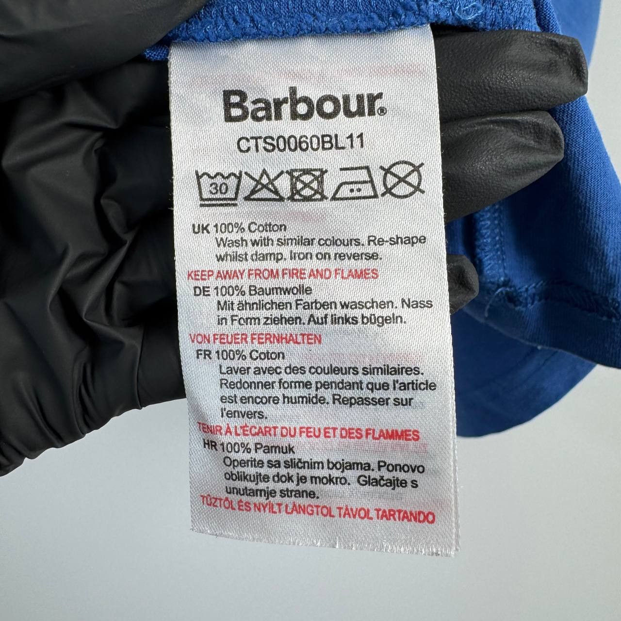 Barbour Barbour Logo T-Shirt Blue White Graphic Cotton Women L Size L / US 10 / IT 46 - 4 Thumbnail