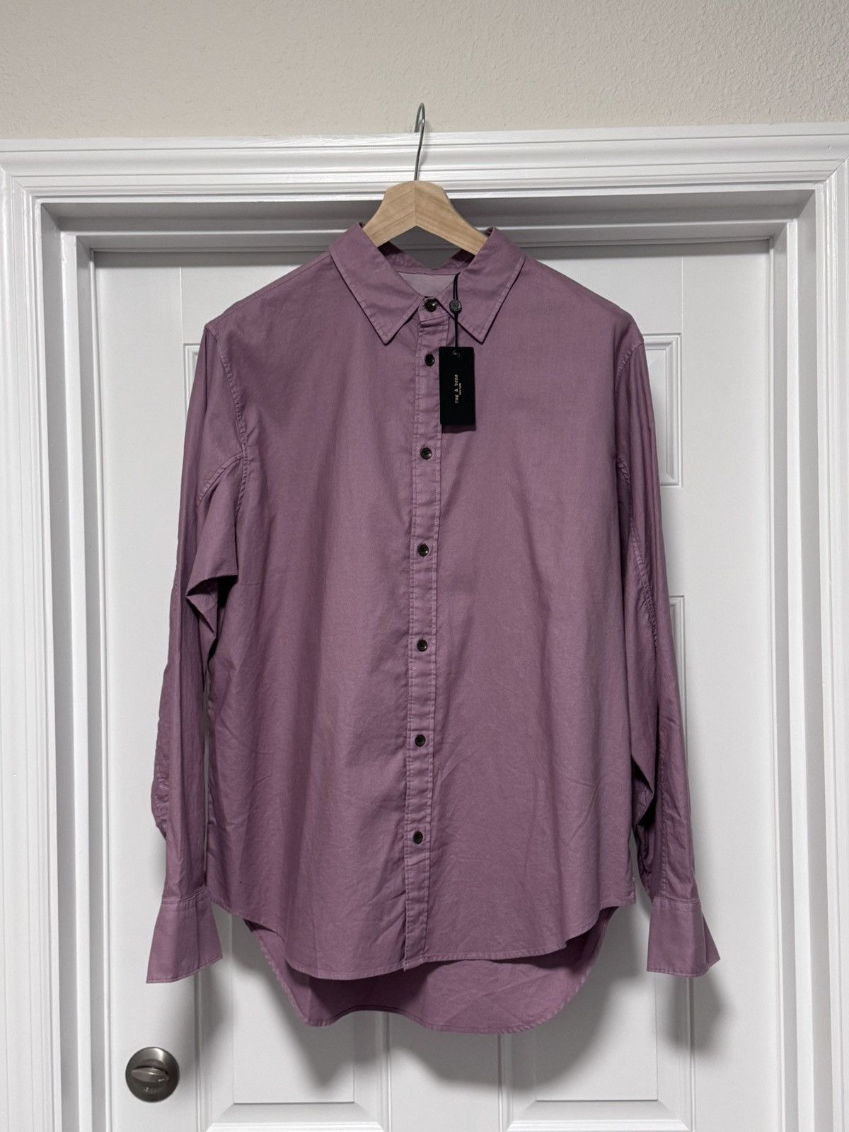 Rag & Bone NWT Rag & Bone Fit 2 Engineered Oxford Shirt XL Berry Pink Size US XL / EU 56 / 4 - 9 Thumbnail