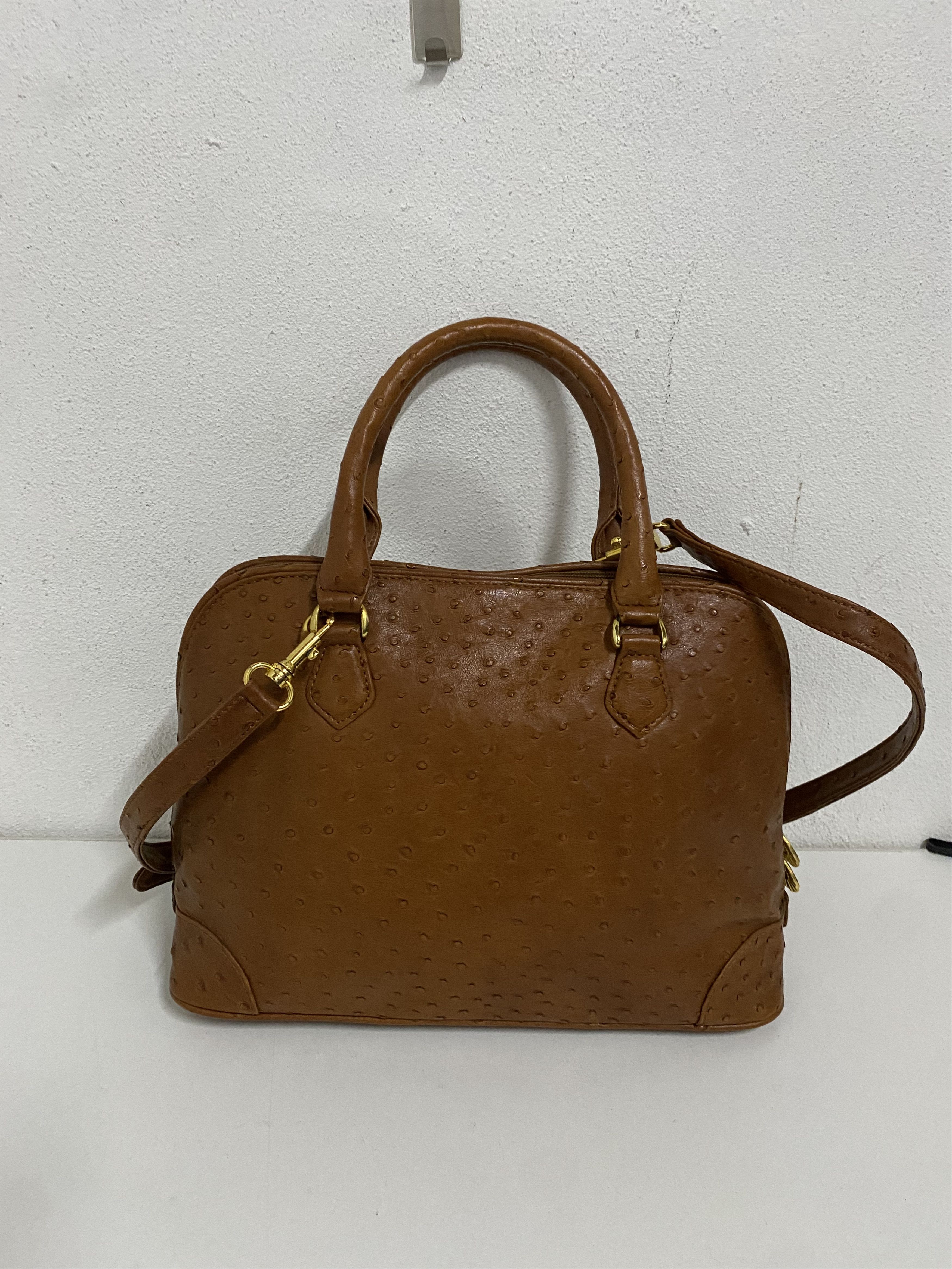 Leather Ostrich Leather Two Way Bag Size ONE SIZE - 5 Thumbnail