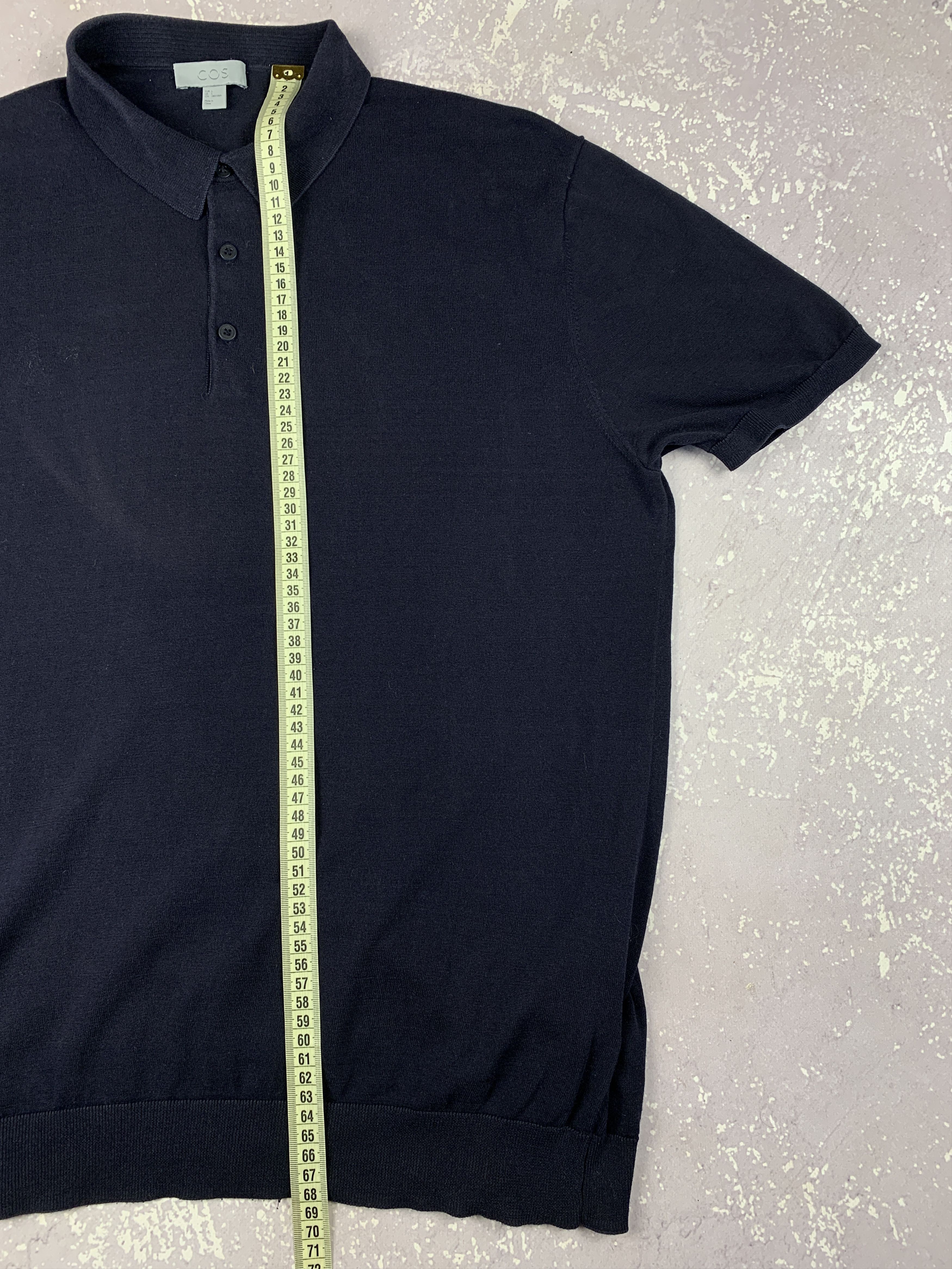Cos COS Cotton Knit Short Sleeve Jumper Polo Shirt Size US L / EU 52-54 / 3 - 10 Thumbnail
