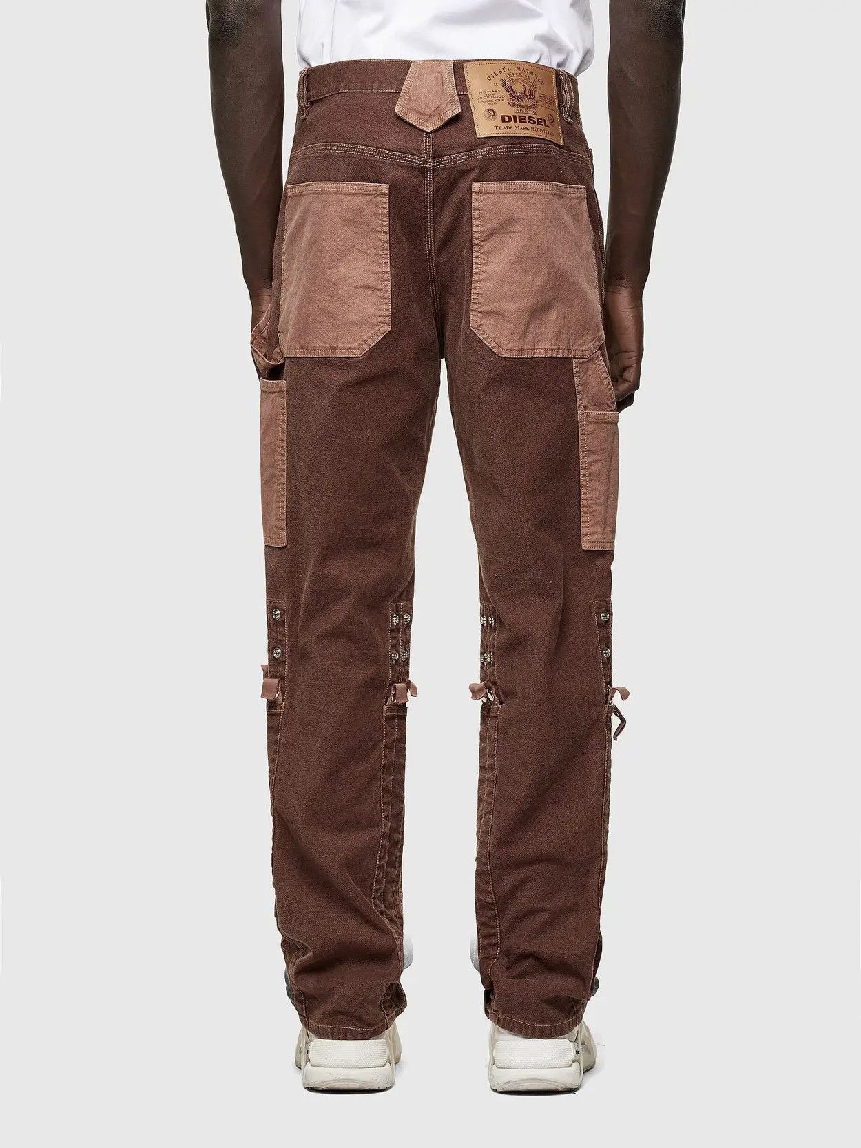 Diesel Diesel Double Knee Painters Brown Jeans D-Franky Jogg Size US 43 - 1 Thumbnail