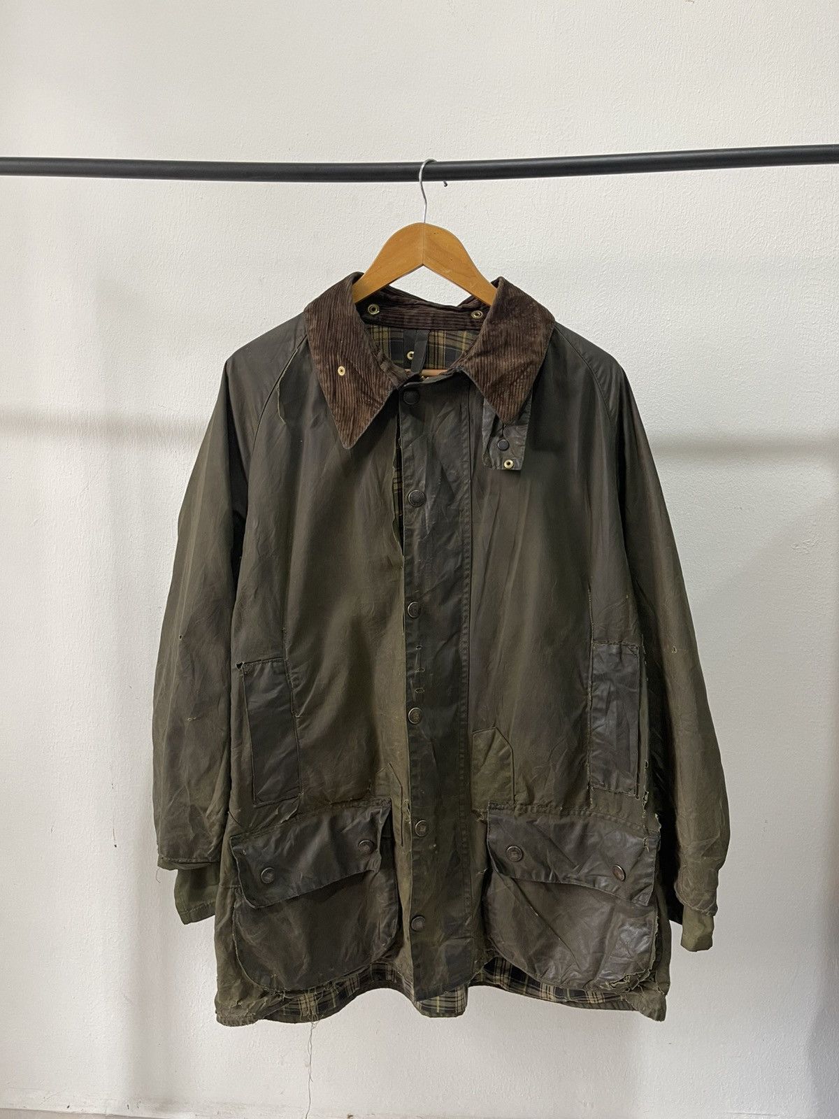 Barbour Distresssed Barbour Wax Jacket Size US L / EU 52-54 / 3 - 1 Thumbnail