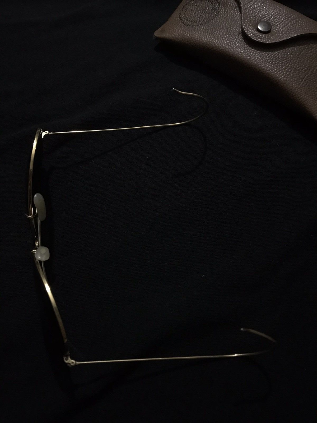 Bausch & Lomb × RayBan vintage 60s RAYBAN B&L aviator sunglasses, green lenses Size 38 - 13 Thumbnail