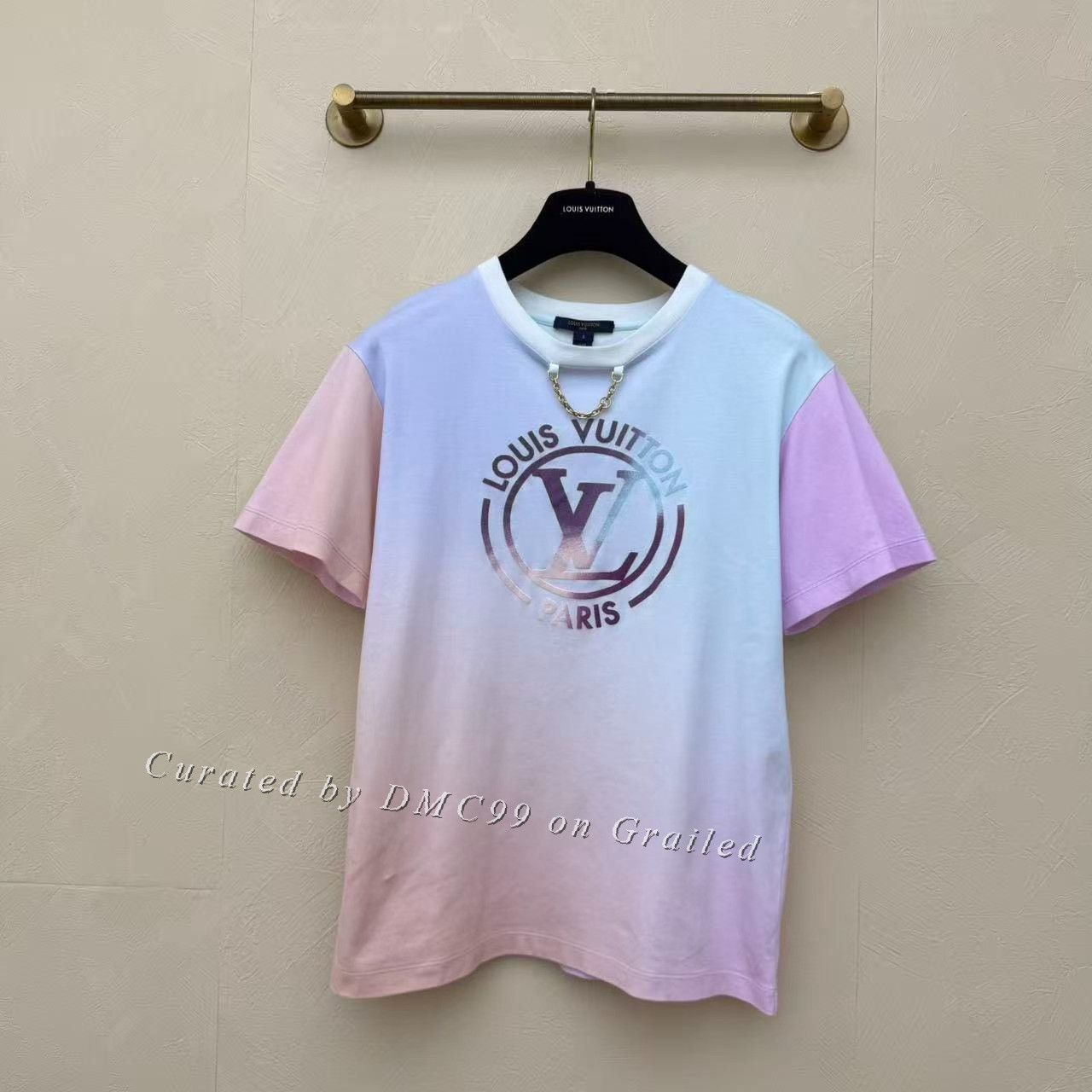 Louis Vuitton Louis Vuitton Flocked Logo Chain T-Shirt Size S / US 4 / IT 40 - 1 Thumbnail