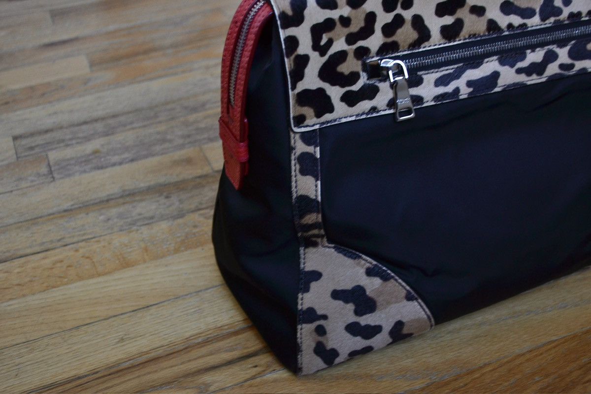 Prada Pre-Fall 2015 Tessuto Leopard Pony Hair Top Handle Satchel Size ONE SIZE - 9 Thumbnail