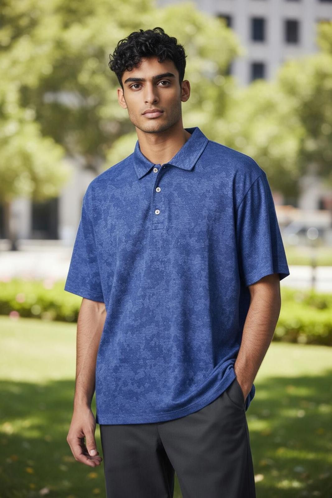 Puma Puma Men's Blue Short Sleeve Polo Shirt Size US L / EU 52-54 / 3 - 1 Thumbnail