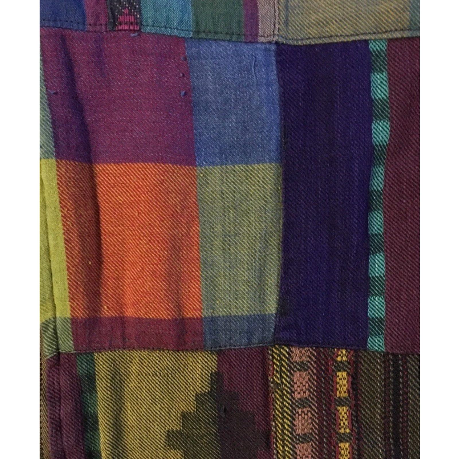Vintage VINTAGE Aztec Patchwork Zip Shirt L Purple Cotton Women Button-Up Short Sleeve 80s 90s Grunge Vaporwave Abstract Art Surf Skate Built-In Size L / US 10 / IT 46 - 4 Thumbnail