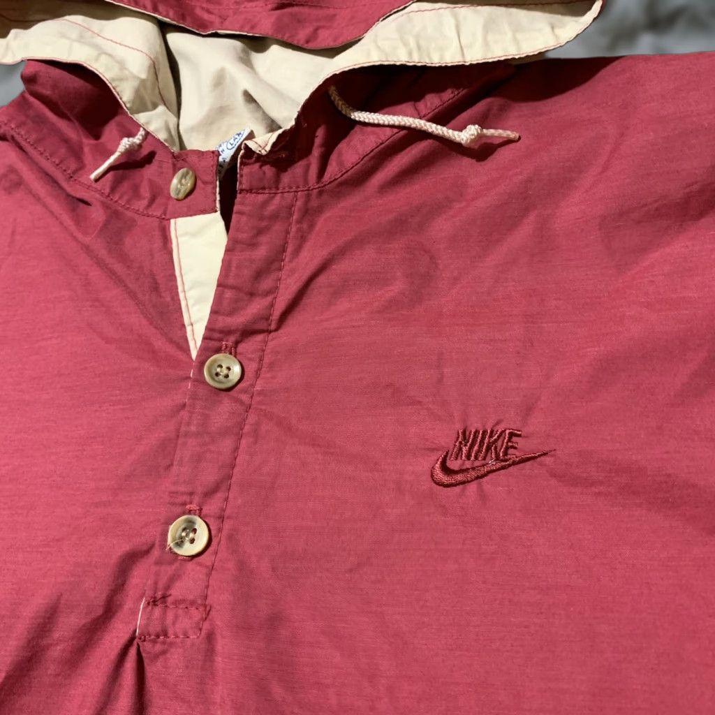 VINTAGE Nike Hoodie Pullover Men L Tri Blend 70s USA Color Block Pin Wheel Logo Pockets Sleeves Long