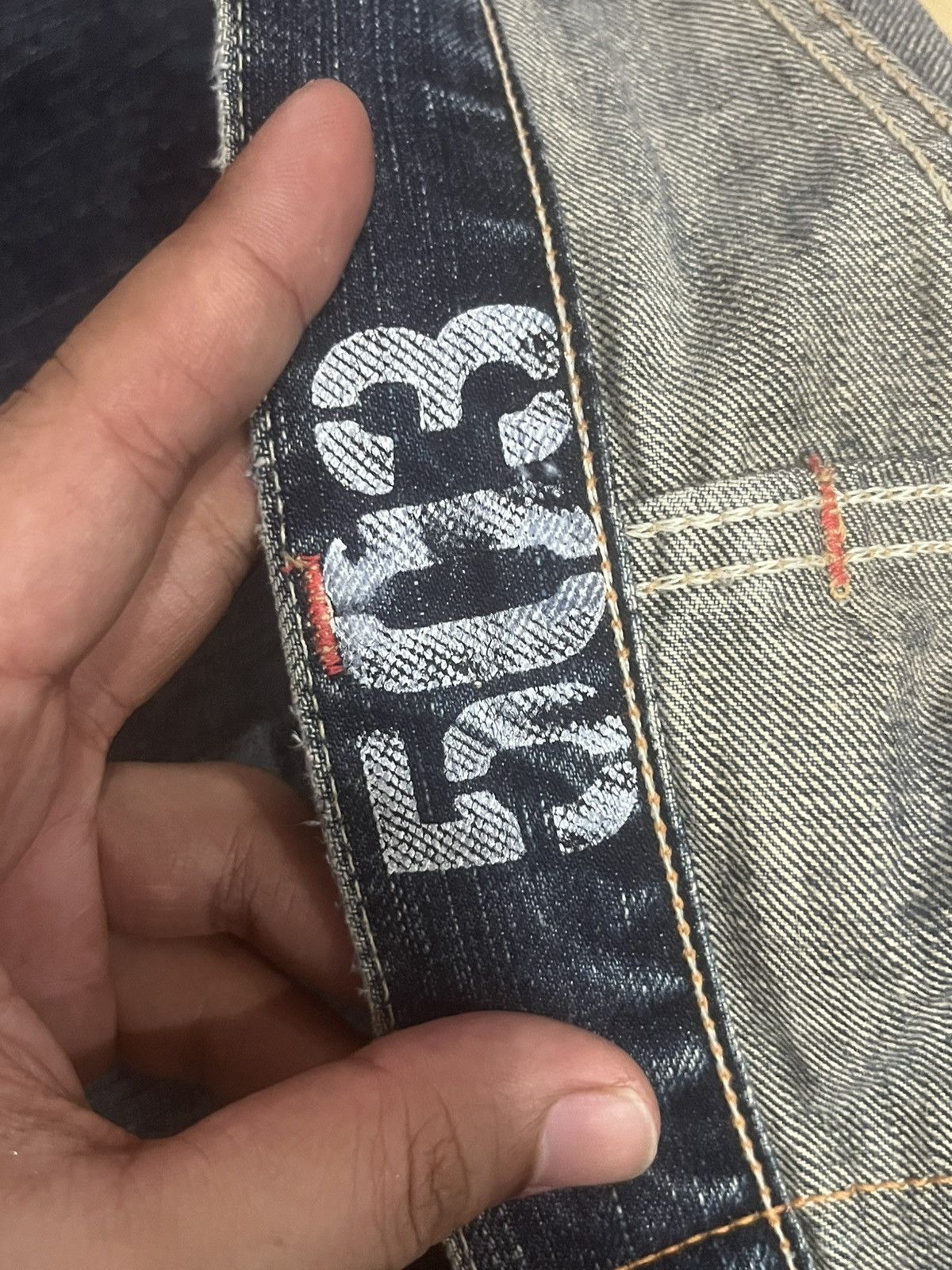 Tornado Mart Vintage Japan Edwin Miss 503 Dark Blue Distressed Flare Jean Size 31" - 18 Thumbnail