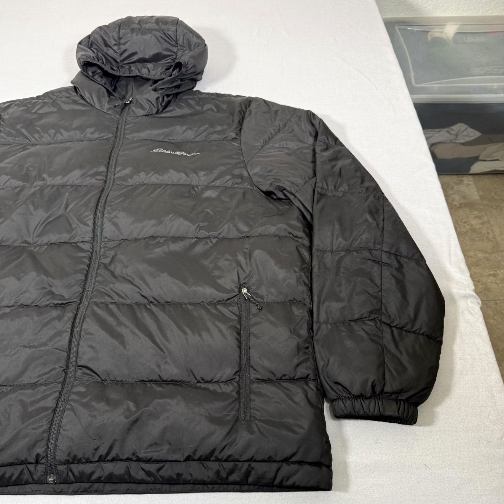 Eddie Bauer Eddie Bauer Jacket Mens 2XL Black EB650 Channel Down Puffer Zip Up Hooded Hike Size US XXL / EU 58 / 5 - 4 Thumbnail
