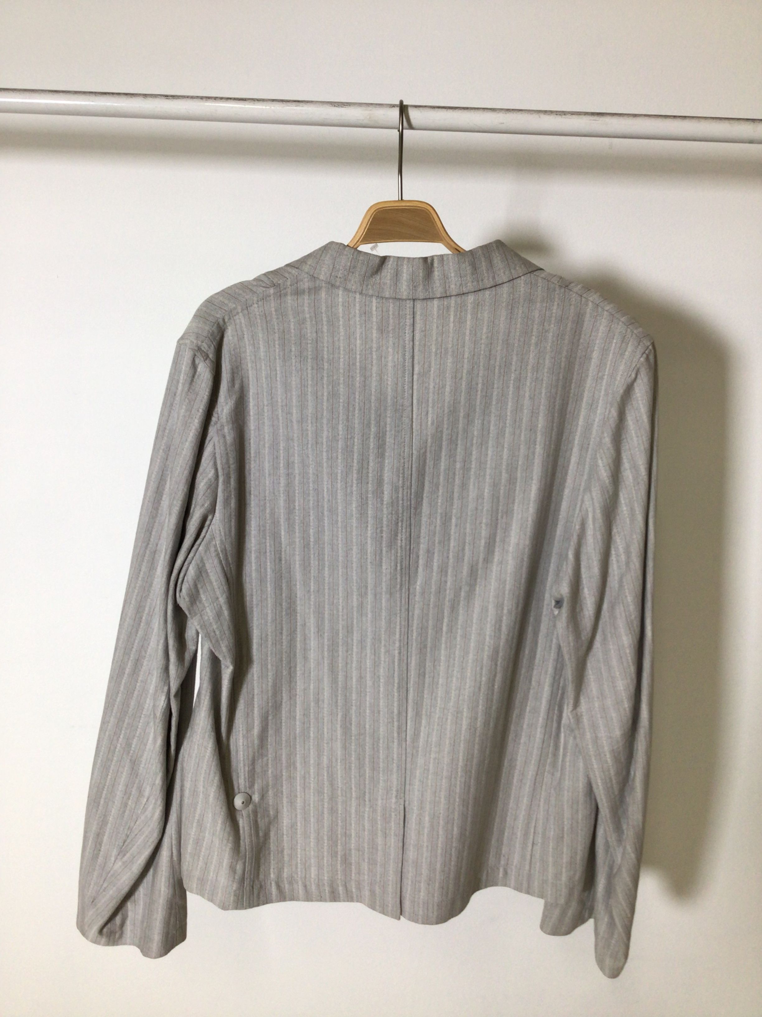 Ann Demeulemeester Ann Demeulemeester Gray Pinstriped Blazer Size 50L - 2 Thumbnail