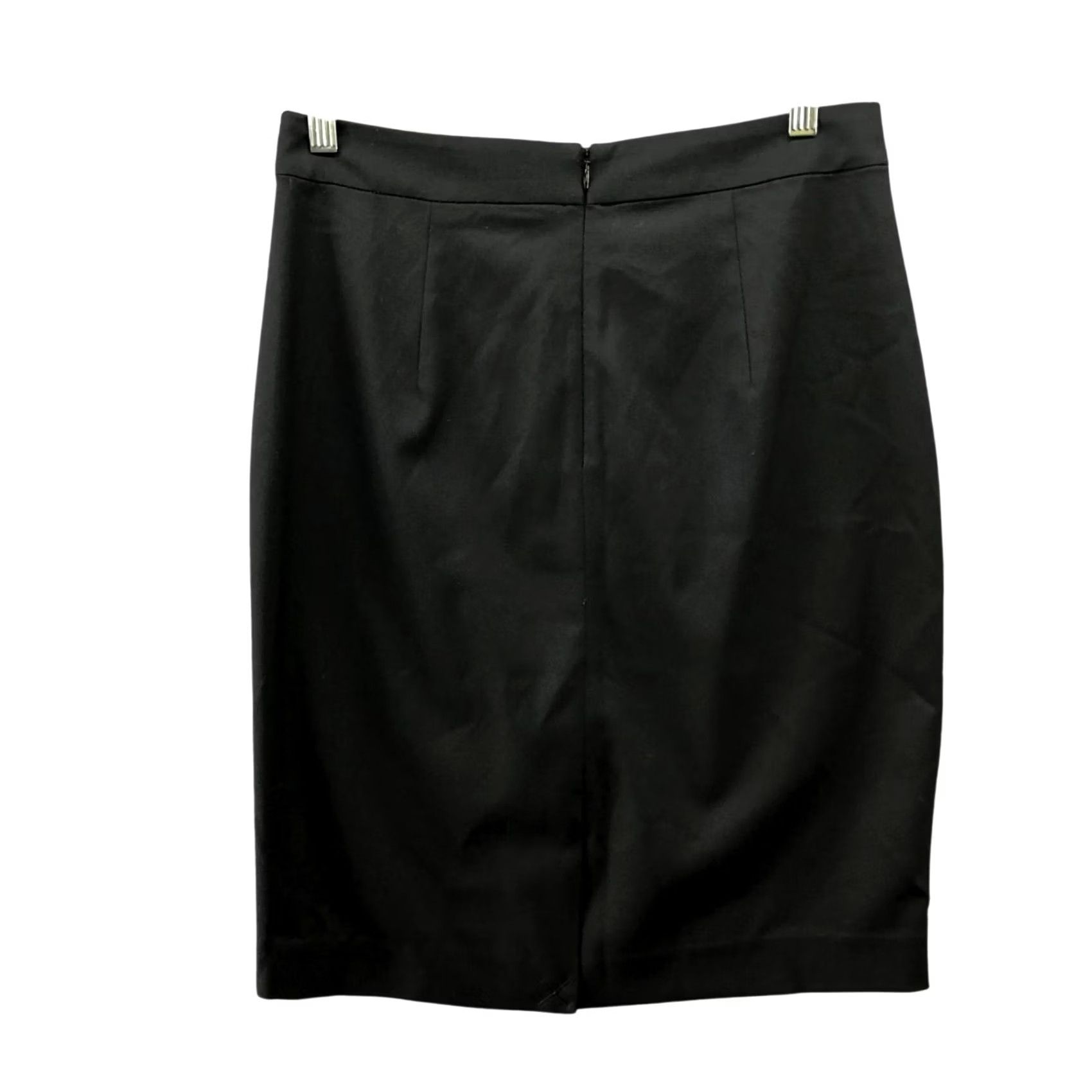 Banana Republic Banana Republic Pencil Skirt Womens 4 Black Back Slit Career Workwear Polyester Blend Zipper Knee Length Vintage No Size 27" / US 4 / IT 40 - 2 Thumbnail
