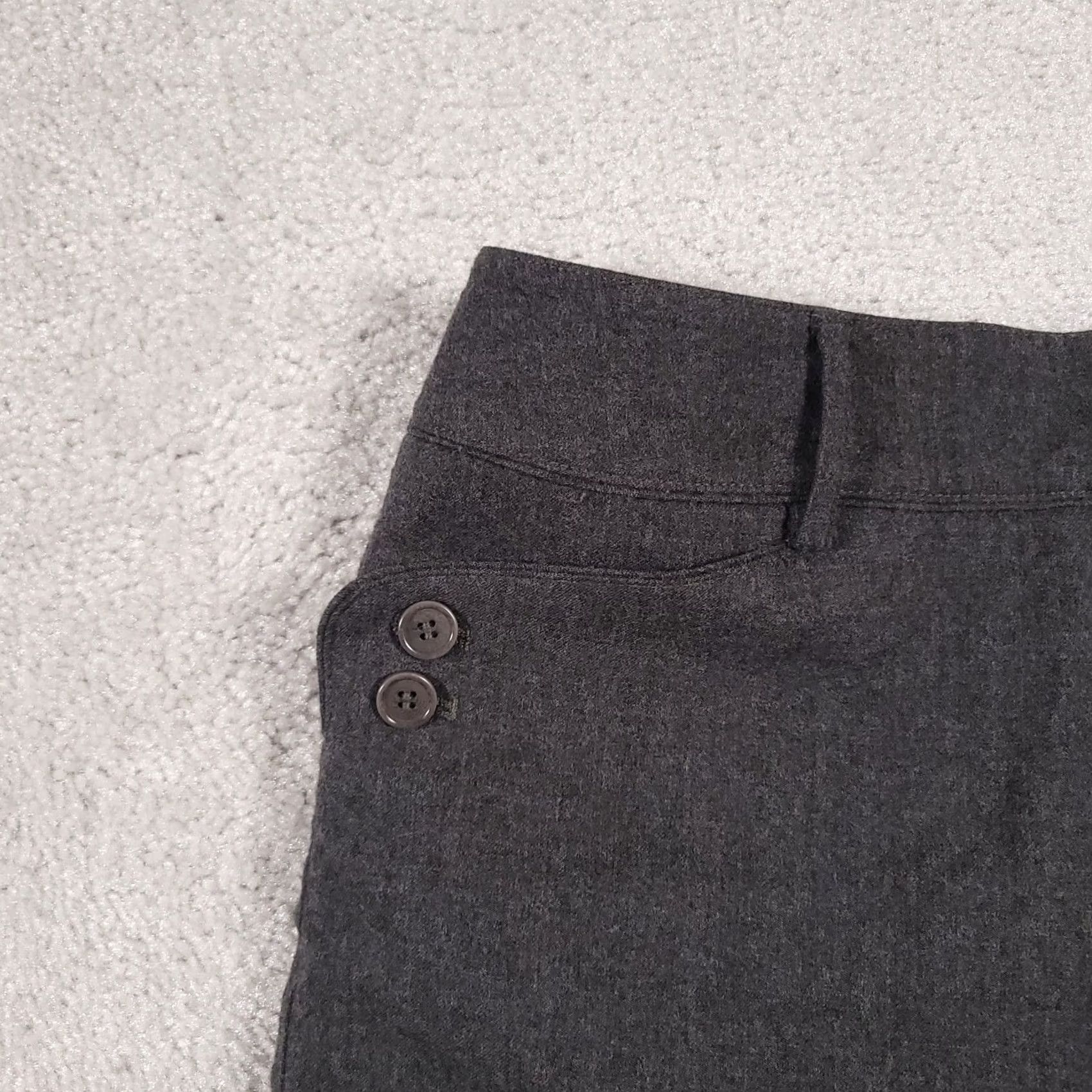 Talbots VINTAGE Talbots Capri Dress Pants Women's 12 Petite Lined Wool Gray Cropped Mid-Rise Size 34" / US 12 / IT 48 - 4 Thumbnail