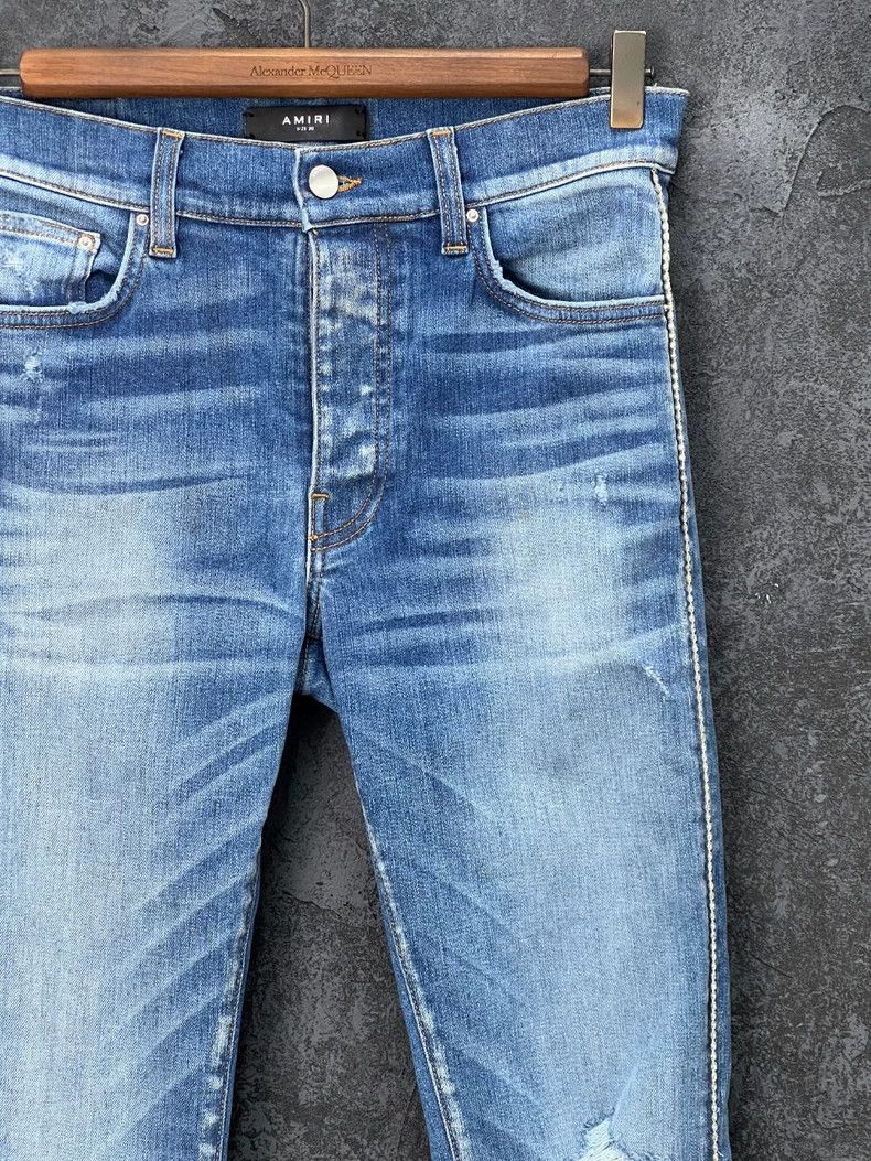 Amiri Amiri blue destroyed jeans Size US 30 / EU 46 - 3 Thumbnail