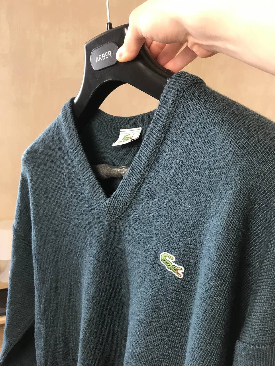 Lacoste 🔥 90s Lacoste Wool Sweater V Neck Old Money Knit Cardigan Size US M / EU 48-50 / 2 - 7 Thumbnail