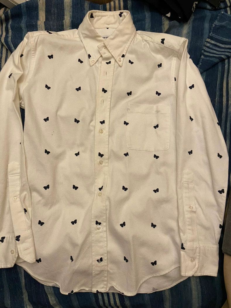 Thom Browne Thom Browne size2 Butterfly embroidered shirt Size US M / EU 48-50 / 2 - 1 Thumbnail