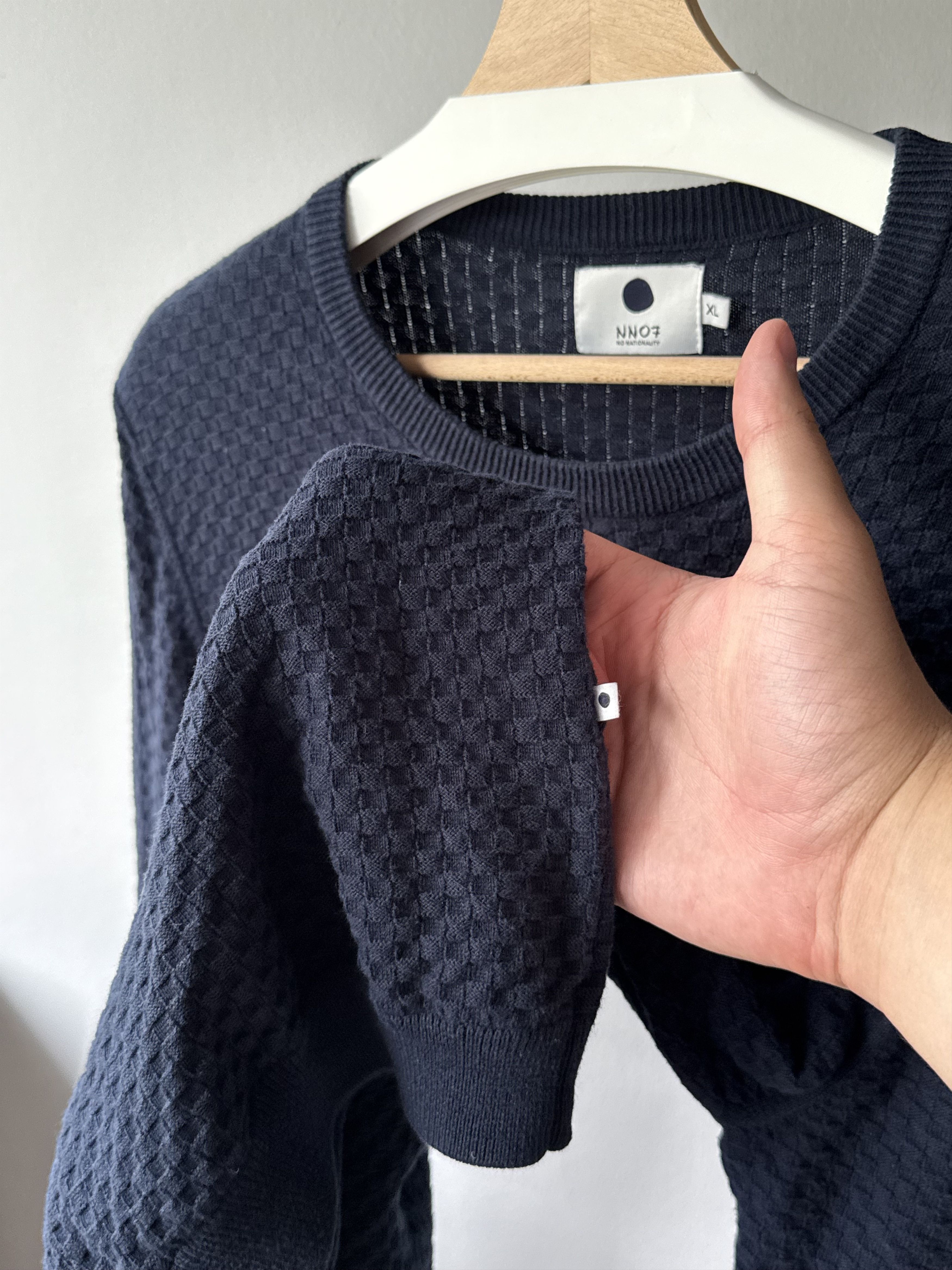NN07 NN07 No Nationality Albert Navy Blue Knitted Jumper Sweater Size US XL / EU 56 / 4 - 8 Thumbnail