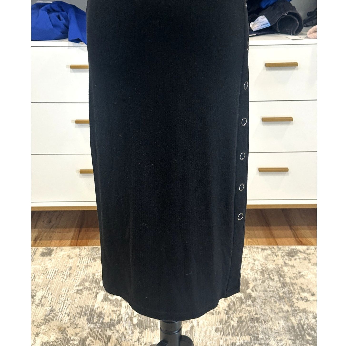 Steve Madden Steve Madden Womens Black Sleeveless Racerback Midi Dress M Size M / US 6-8 / IT 42-44 - 3 Thumbnail