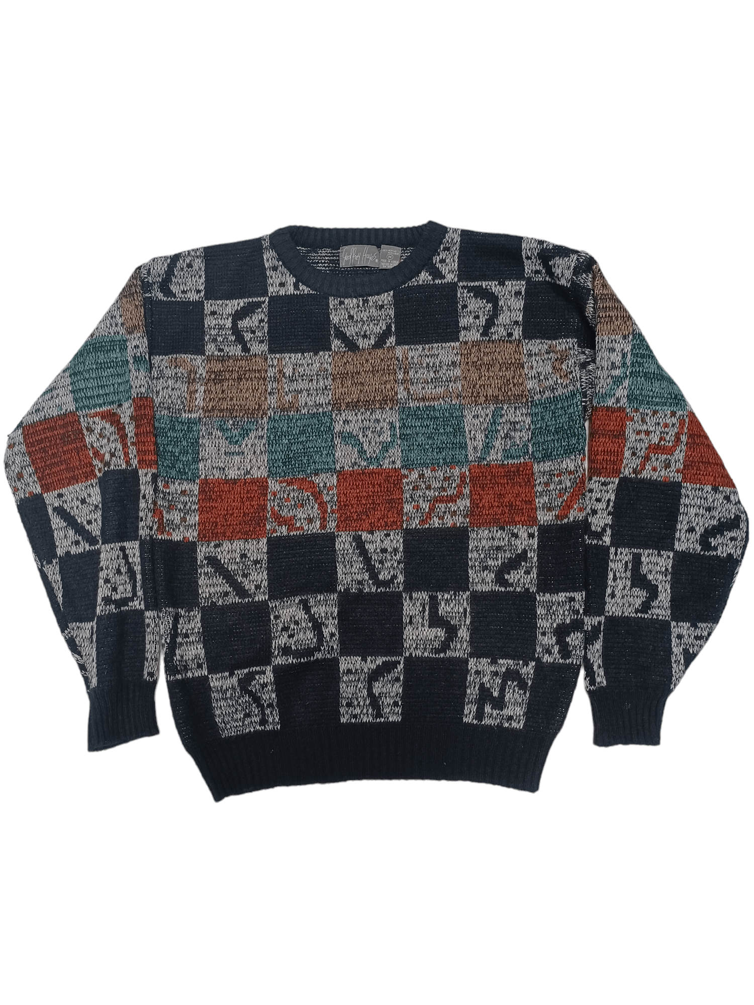 Other MADE IN KOREA VINTAGE CHECKERED OVERSIZE SWEATER Size US M / EU 48-50 / 2 - 1 Thumbnail