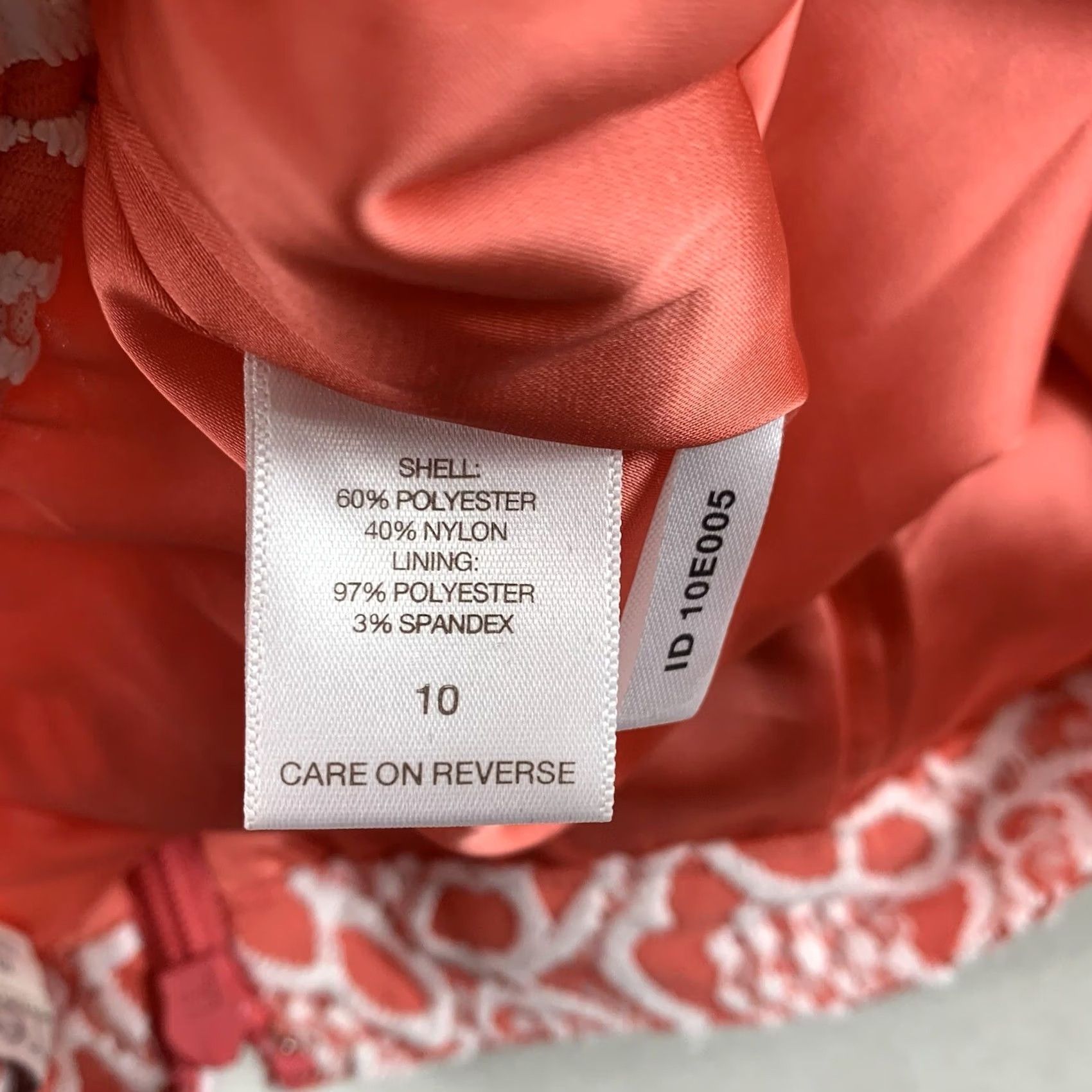 Pinko EVA MENDES Skirt Womens Size 10 Pink Coral White Laced Floral Size 32" / US 10 / IT 46 - 8 Thumbnail