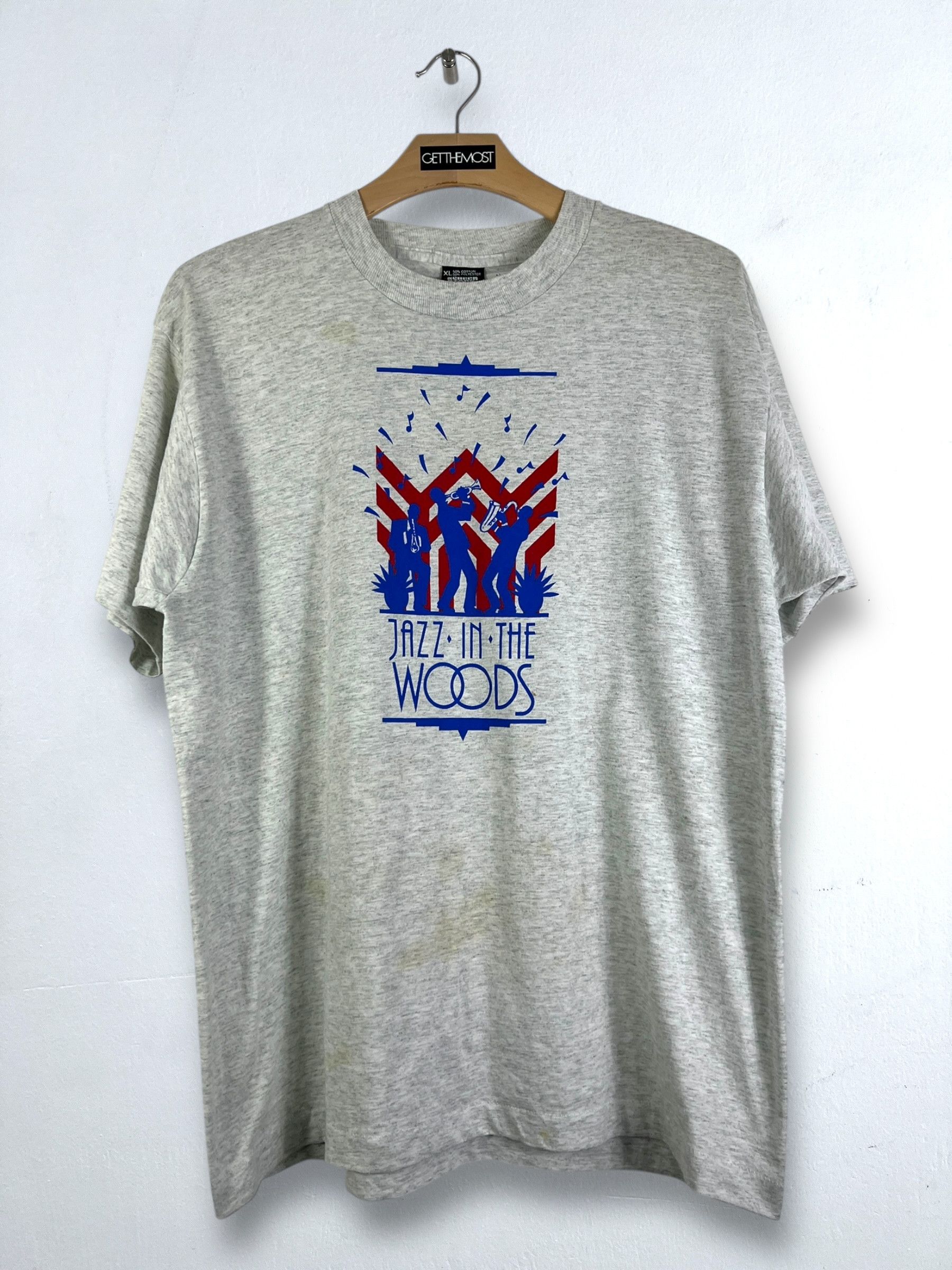 Vintage No.5165 Vintage 90s Jazz in the Woods Graphic Tee (XL) Size US XL / EU 56 / 4 - 1 Thumbnail
