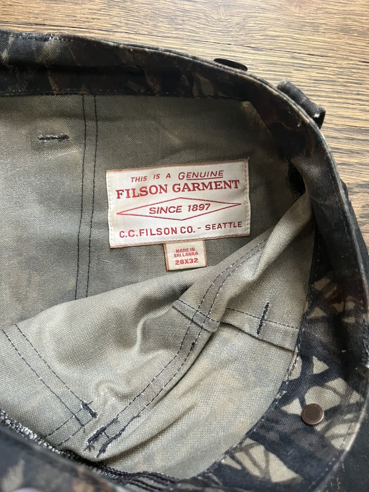 Filson × Mossy Oaks Filson Double Tin Cloth Waxed Pants Size US 28 / EU 44 - 5 Thumbnail