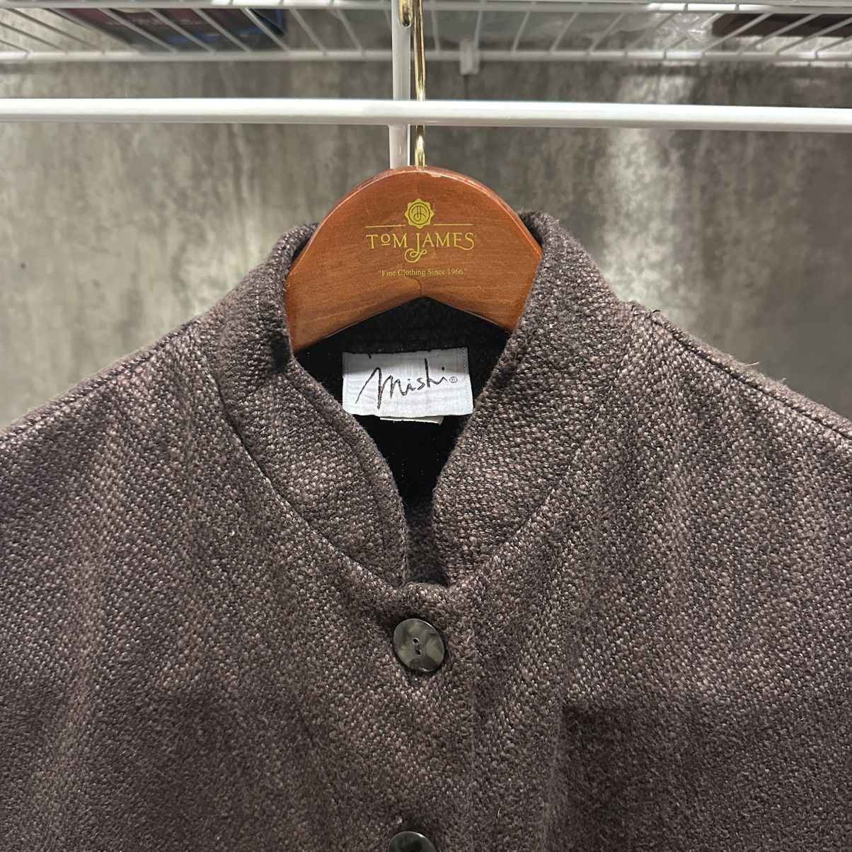 Other Mishi Brown Textured Cotton Jacket Womens Large Made in USA Size L / US 10 / IT 46 - 2 Thumbnail