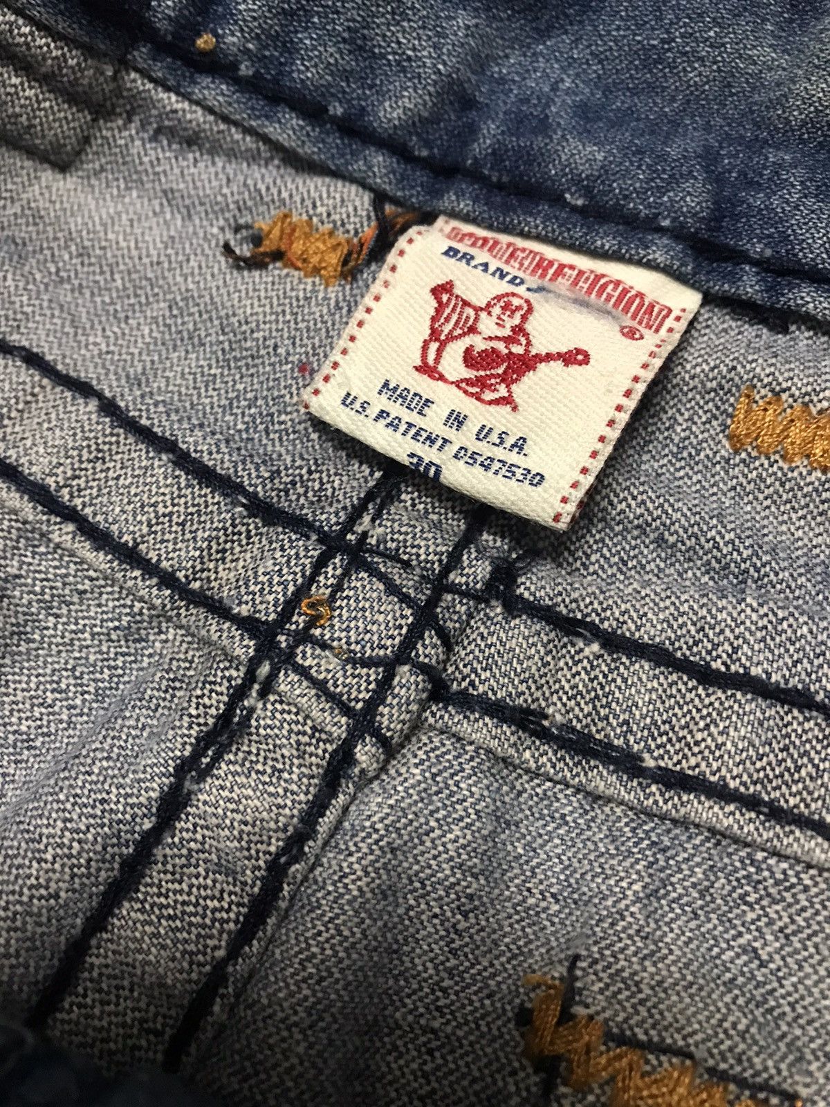 True Religion Vintage True Religion Billy Super T Distressed Denim Jeans Size US 30 / EU 46 - 6 Thumbnail