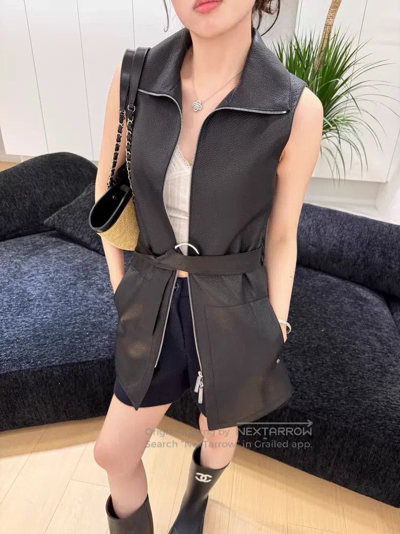 Hermes Hermes Black Leather Jacket and Deer Skin Vest Size XXS / US 00 / IT 34 - 5 Thumbnail