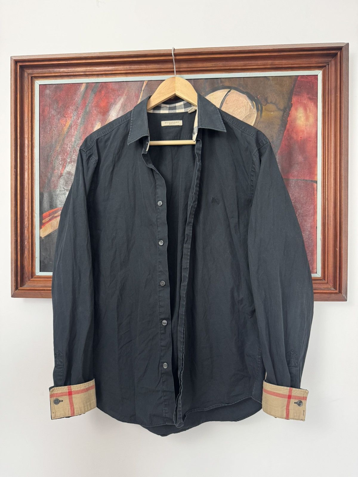 Burberry Burberry Button Up Casual Shirt Black Nova Check Rare Luxury Size US L / EU 52-54 / 3 - 2 Thumbnail