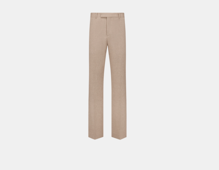 Dior o1w1db11225 443C13 Flared Pant in Beige Size US 34 / EU 50 - 1 Thumbnail