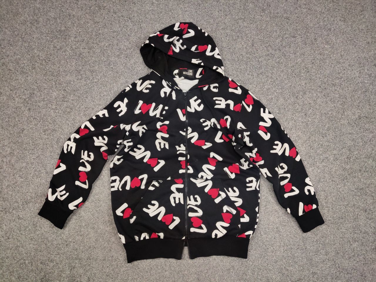 Moschino Love Moschino Authentic Multi Logo Oversized Zip Hoodie Size US S / EU 44-46 / 1 - 5 Thumbnail