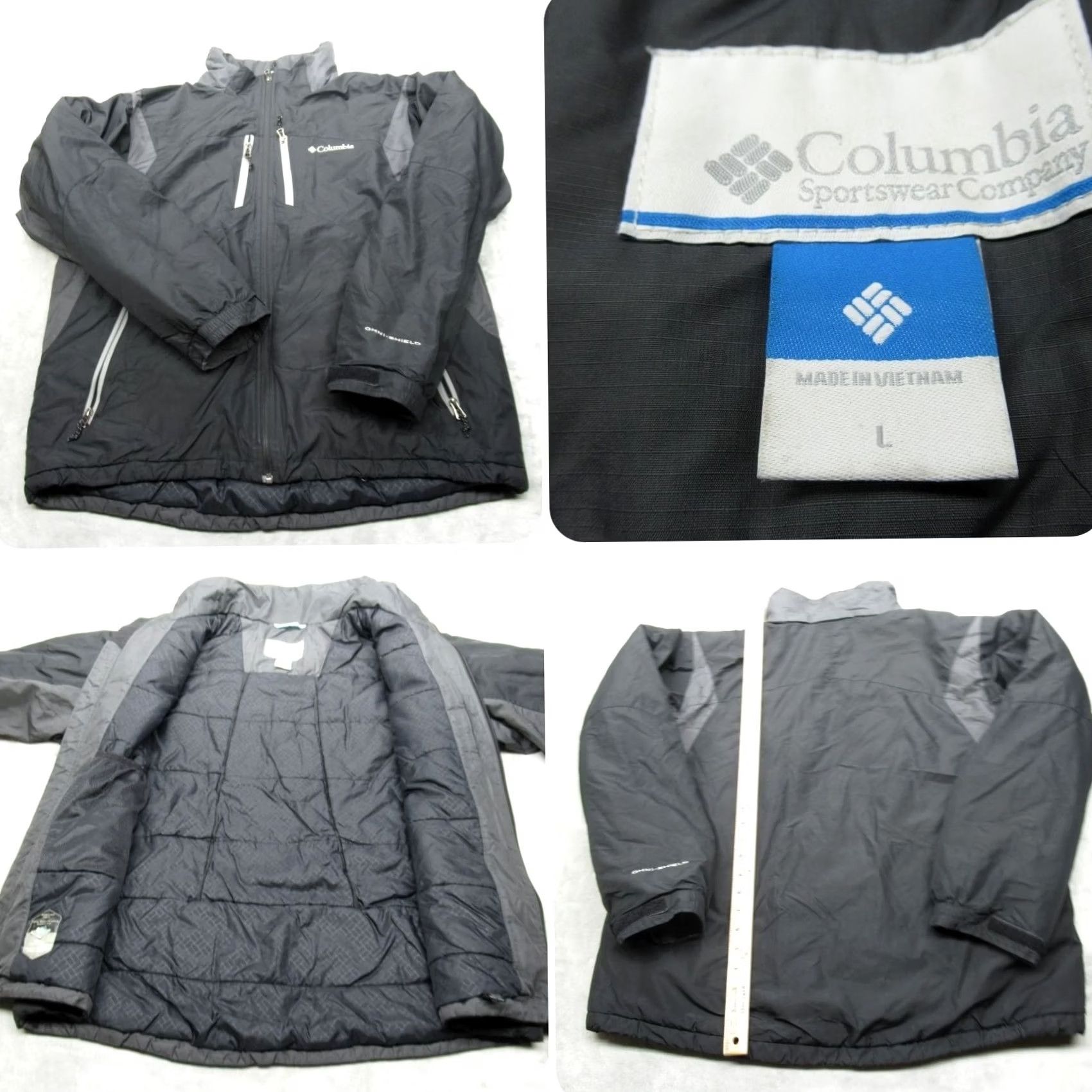 Vintage Columbia Jacket Mens Large Black Water Resistant Omni Shield Insulated Full Zip Size US L / EU 52-54 / 3 - 2 Thumbnail