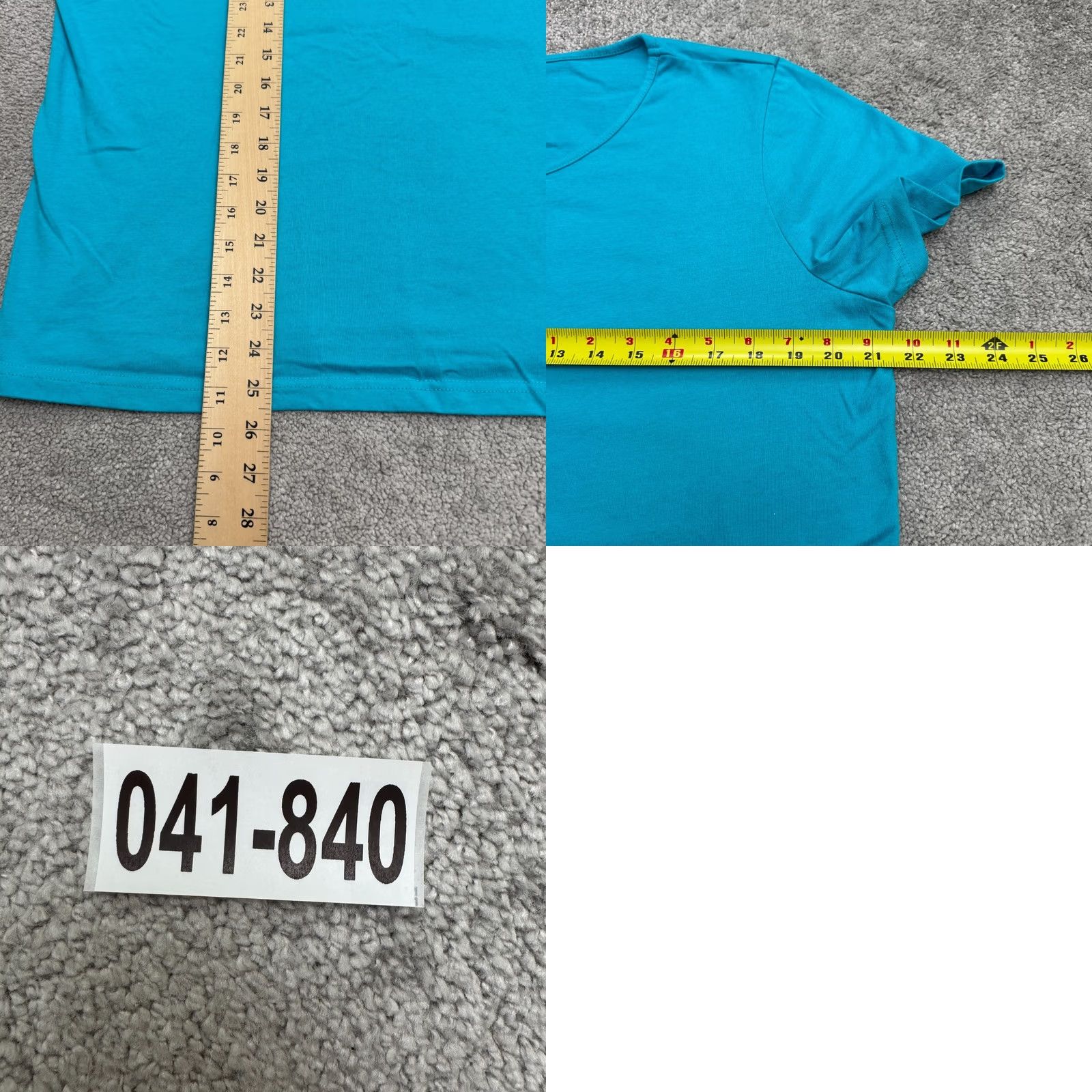 Vintage American Sweetheart T-Shirt Womens Large Turquoise Blue Crew Neck Top Casual Shirt Size L / US 10 / IT 46 - 8 Thumbnail
