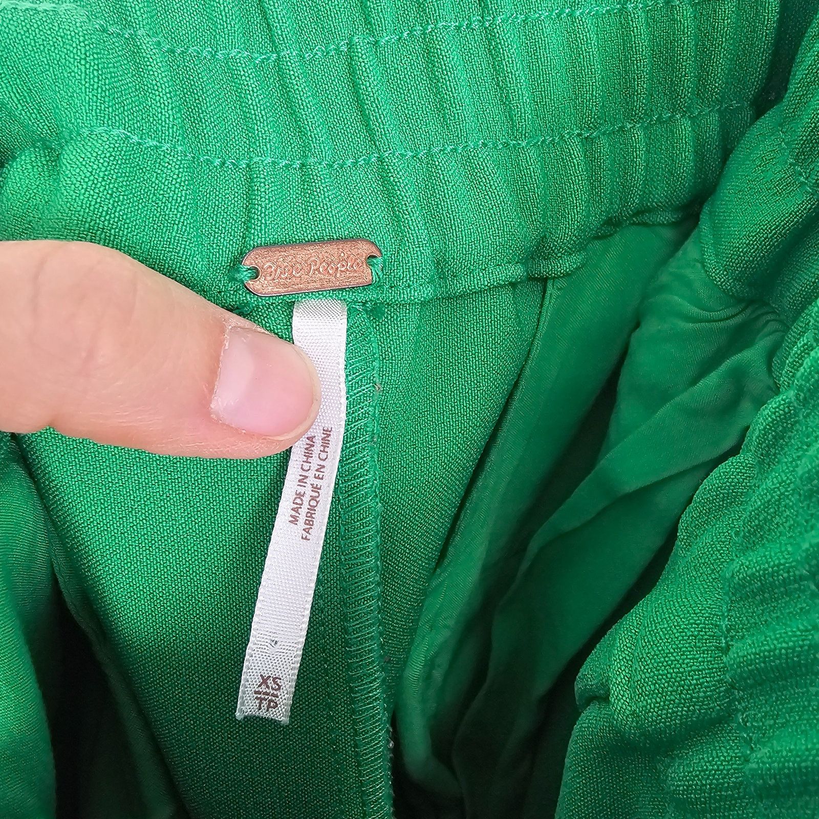 Free People Free People Womens Trousers Kelly Green Straight Career XS Size 28" / US 6 / IT 42 - 5 Thumbnail
