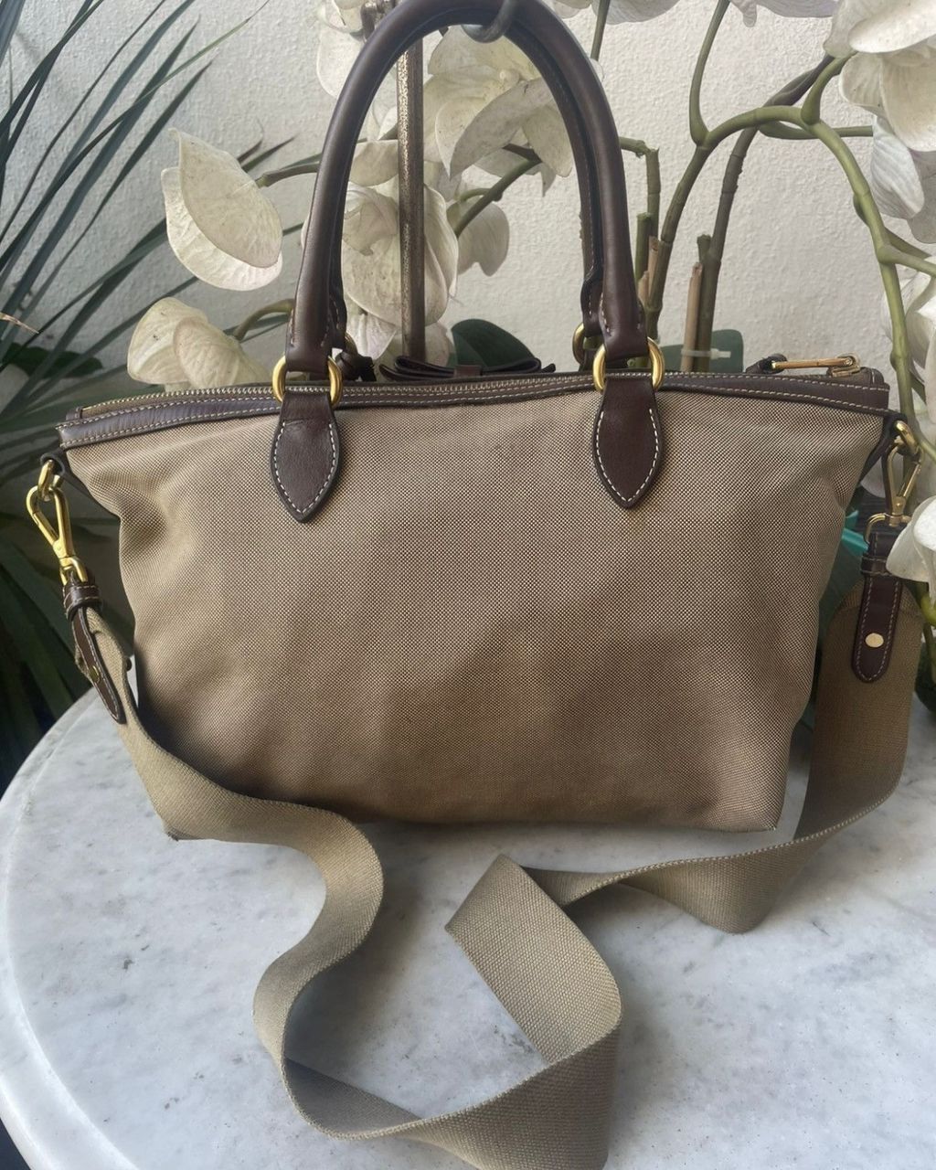 Prada Authentic PRADA Logo Jaquard Canvas Shoulder Bag Size ONE SIZE - 2 Thumbnail