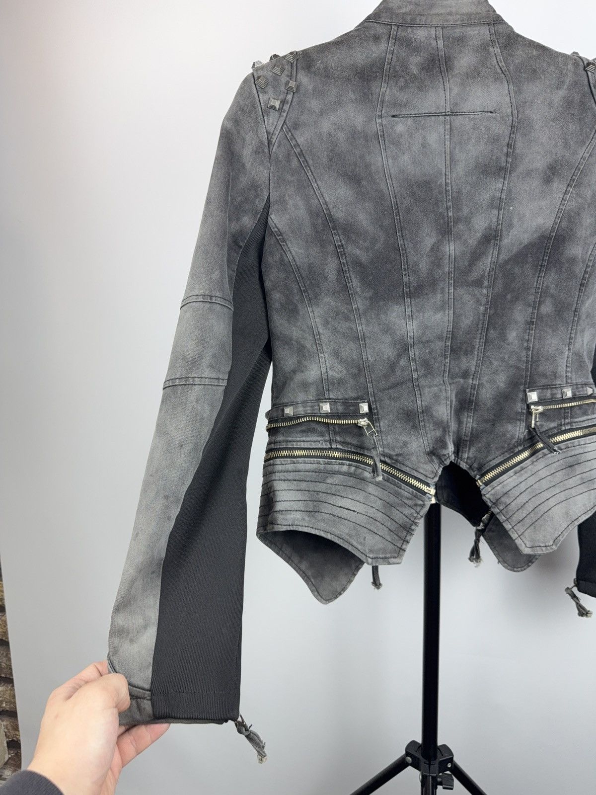 Japanese Brand Goth Studded Biker Moto Punk Rock Jacket Distressed Punk Y2K Size S / US 4 / IT 40 - 14 Thumbnail