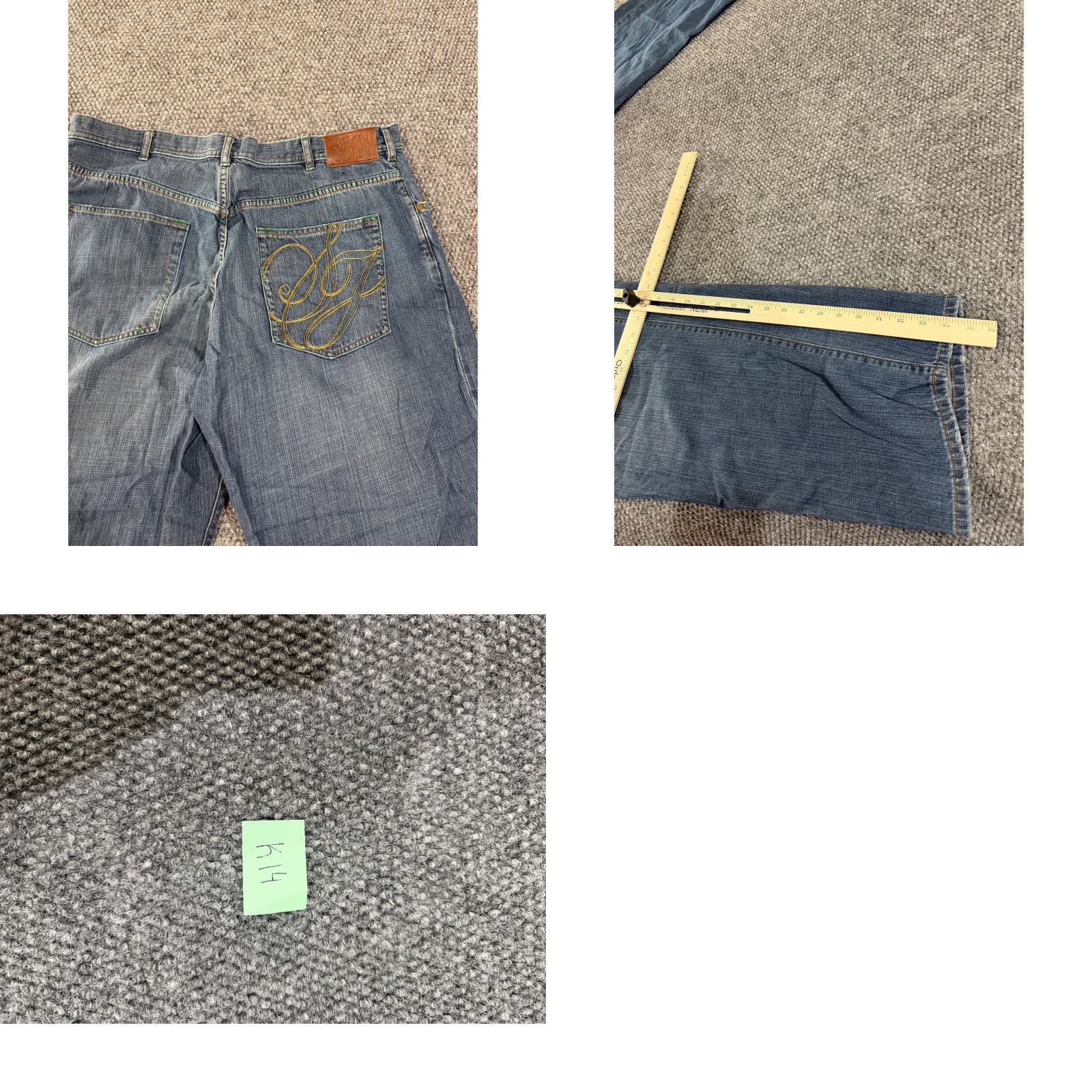 Sean John Sean John Jeans Men 38x34 Relaxed Straight Denim Blue Hip Hop 90s 2000s Baggy Straight American Mens Size US 38 / EU 54 - 8 Thumbnail