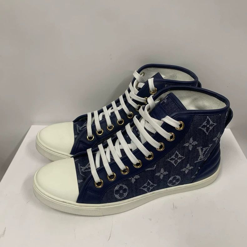 Louis Vuitton Louis Vuitton Denim Monogram High-Top Sneakers - dmc Size US 9.5 / EU 42-43 - 1 Thumbnail