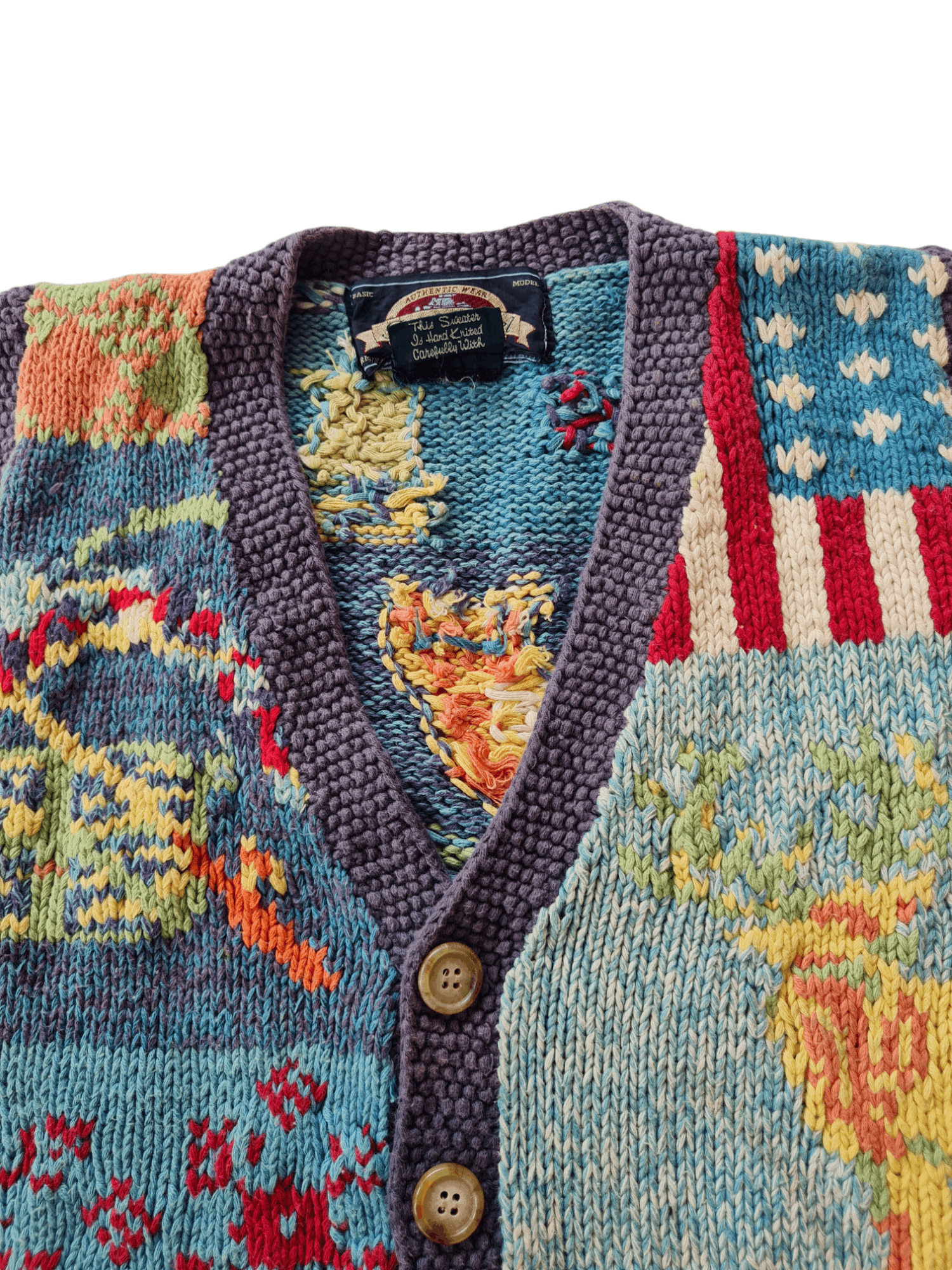 Japanese Brand × Vintage Vintage Vest Knitted By Hand Size US M / EU 48-50 / 2 - 4 Thumbnail