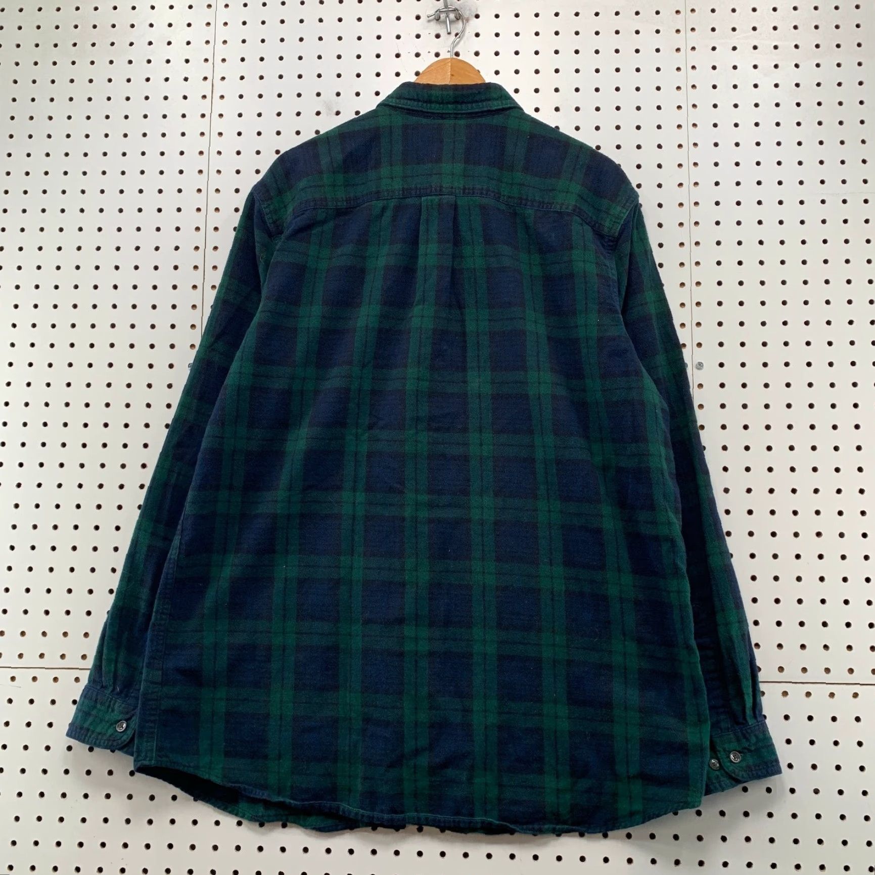 Vintage LL Bean Button Down Shirt Mens XL Tall XLT Green Tartan Plaid Slightly Fitted Size US XL / EU 56 / 4 - 2 Thumbnail