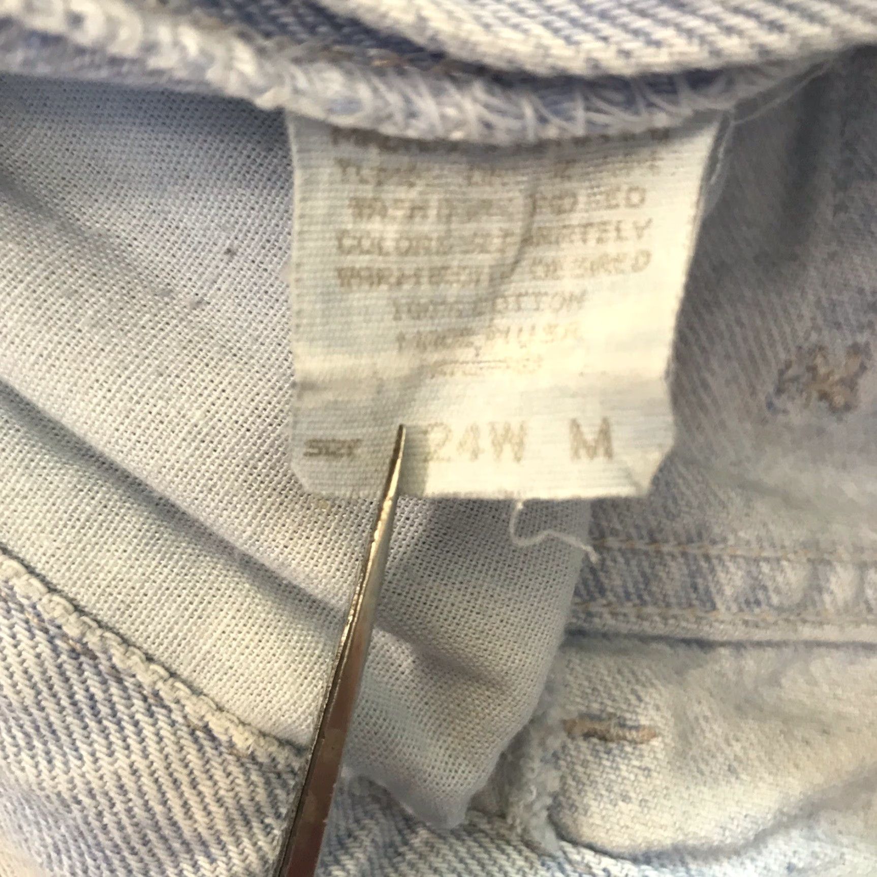 Vintage VINTAGE Riders Lee Jeans Womens Denim Regular Fit 24W 32in Blue USA Stripe/Logo Mid Rise Belt Zip Closure Regular Department Women Size 42" / US 20 - 6 Thumbnail
