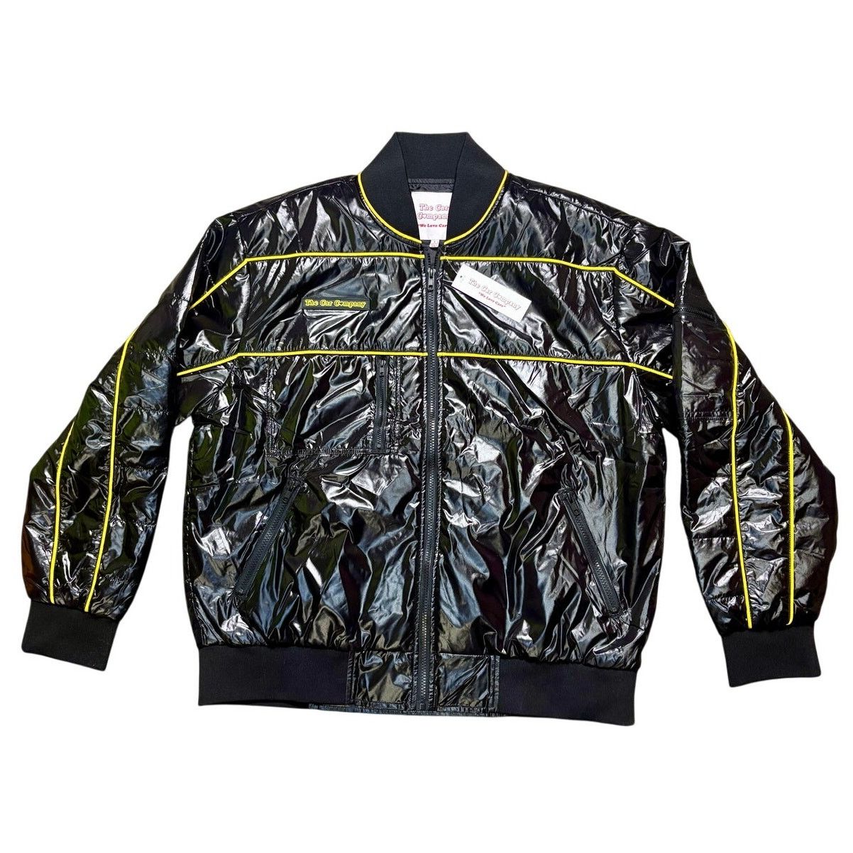 Other NWT Men's Sz L Black/Yellow Nylon Jacket by The Car Company Size US L / EU 52-54 / 3 - 6 Thumbnail