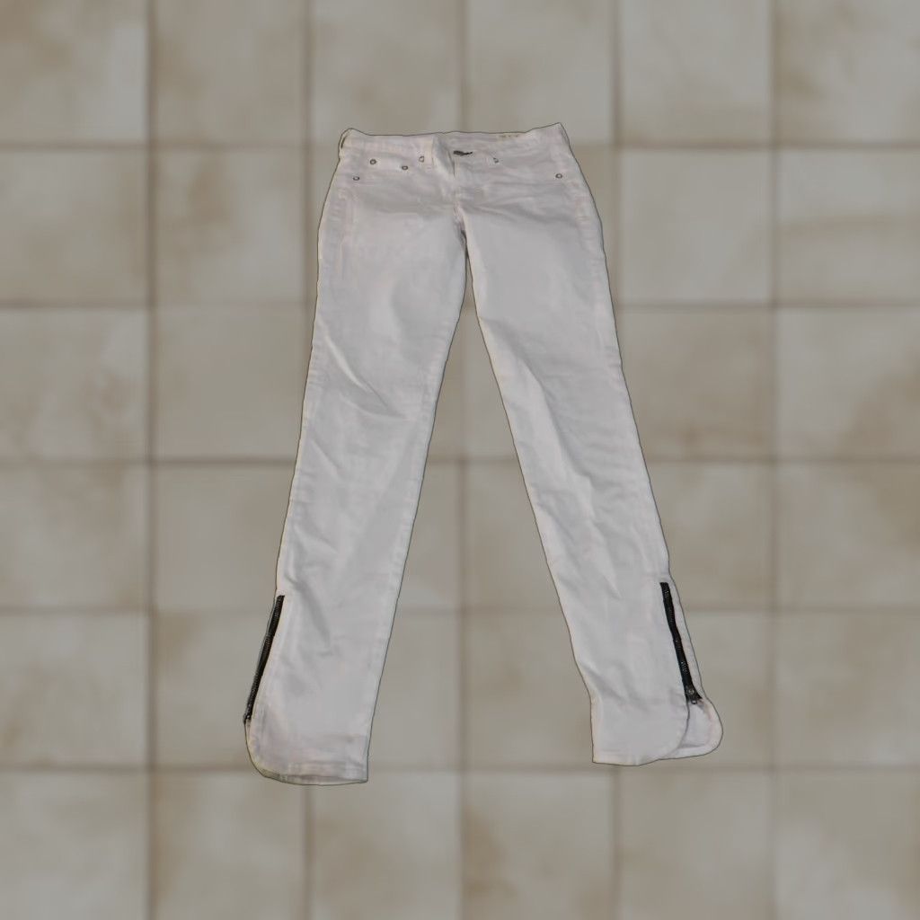 Rag & Bone Rag and Bone Jeans Womens 26 White Skinny Stretch Zip Ankle Pants Size 26" / US 2 / IT 38 - 1 Thumbnail