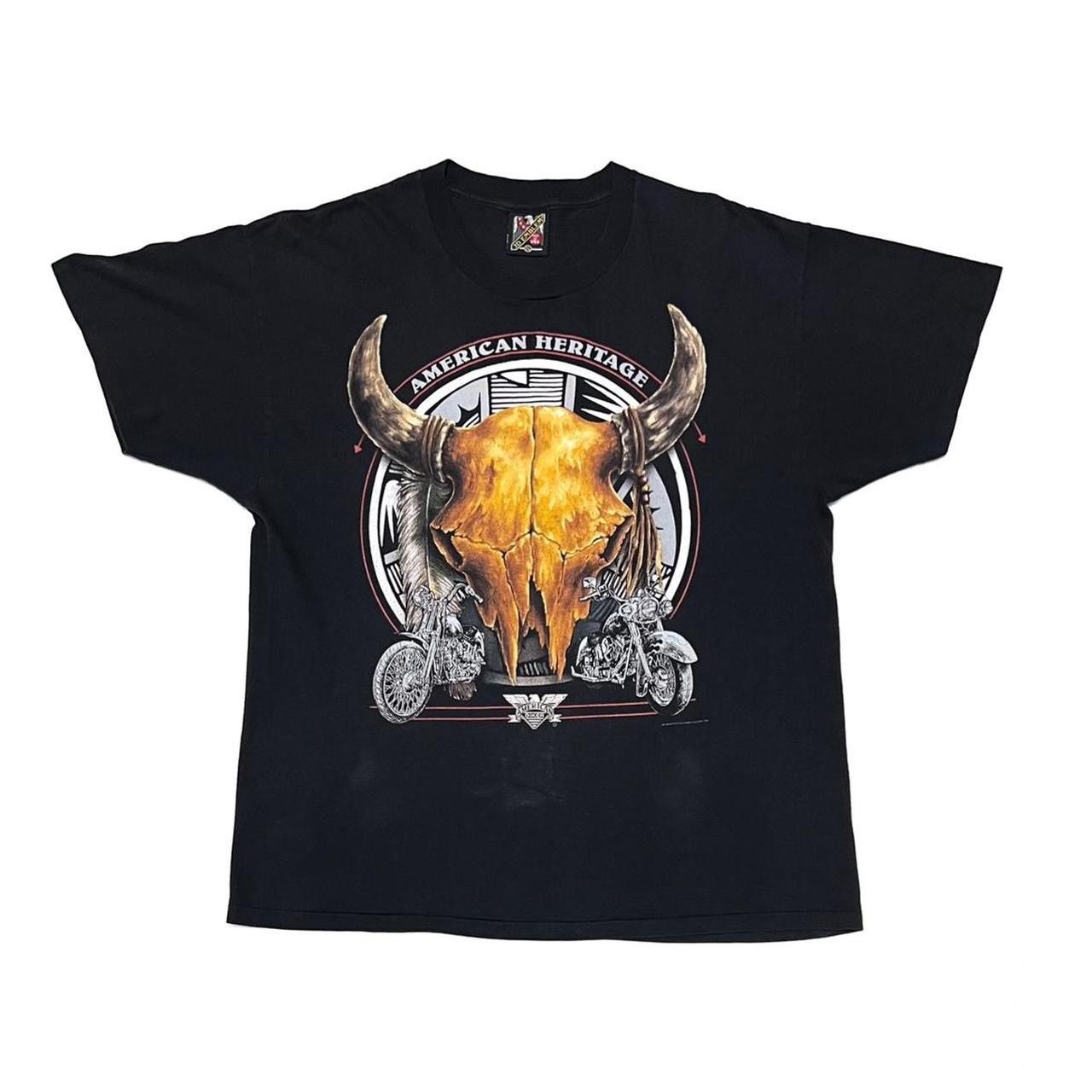 Vintage vintage 3d emblem biker american heritage tee shirt Size US XL / EU 56 / 4 - 1 Thumbnail